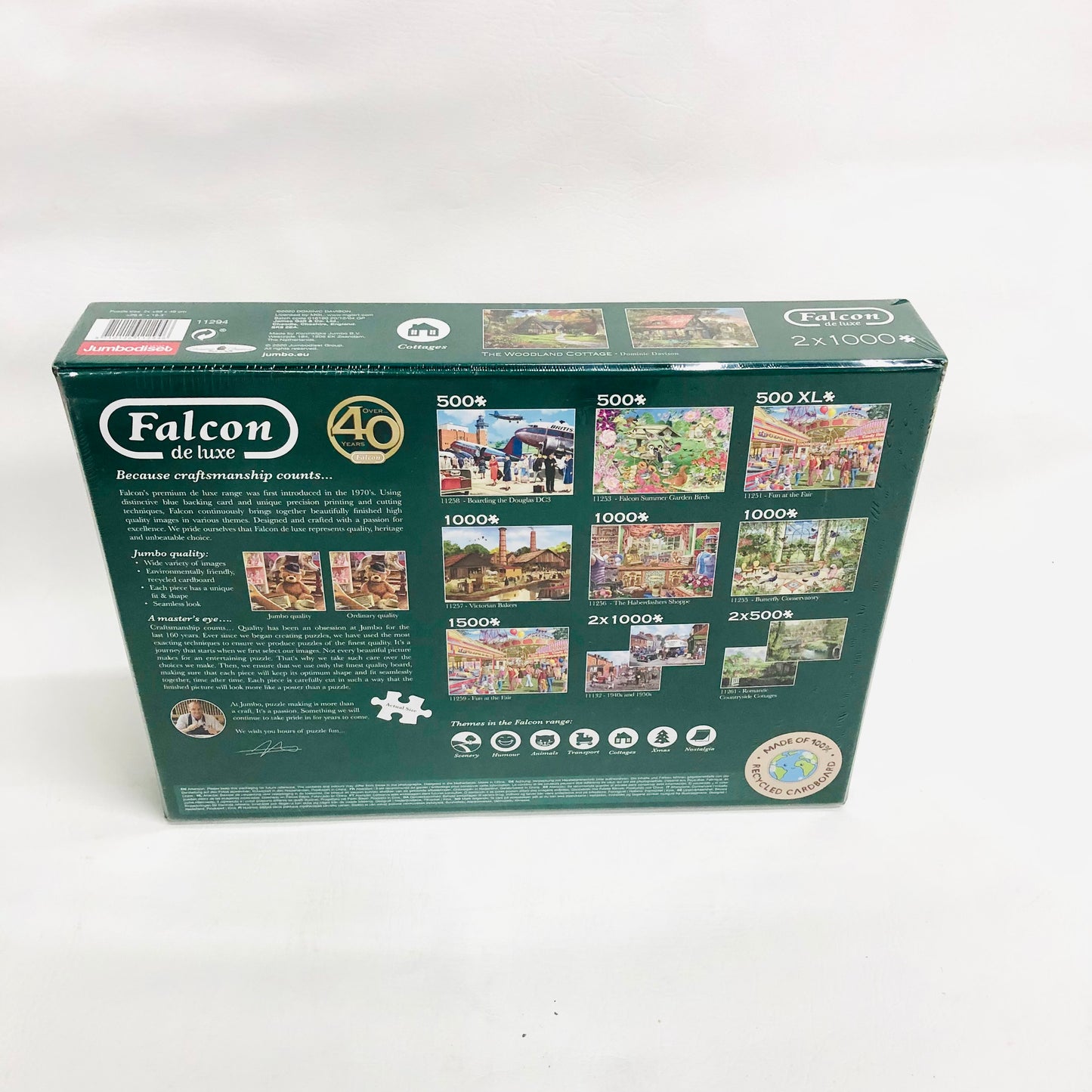 Falcon Woodland Cottage By D Davison 2 x 1000 Piece Jigsaw Puzzles NEW Sealed