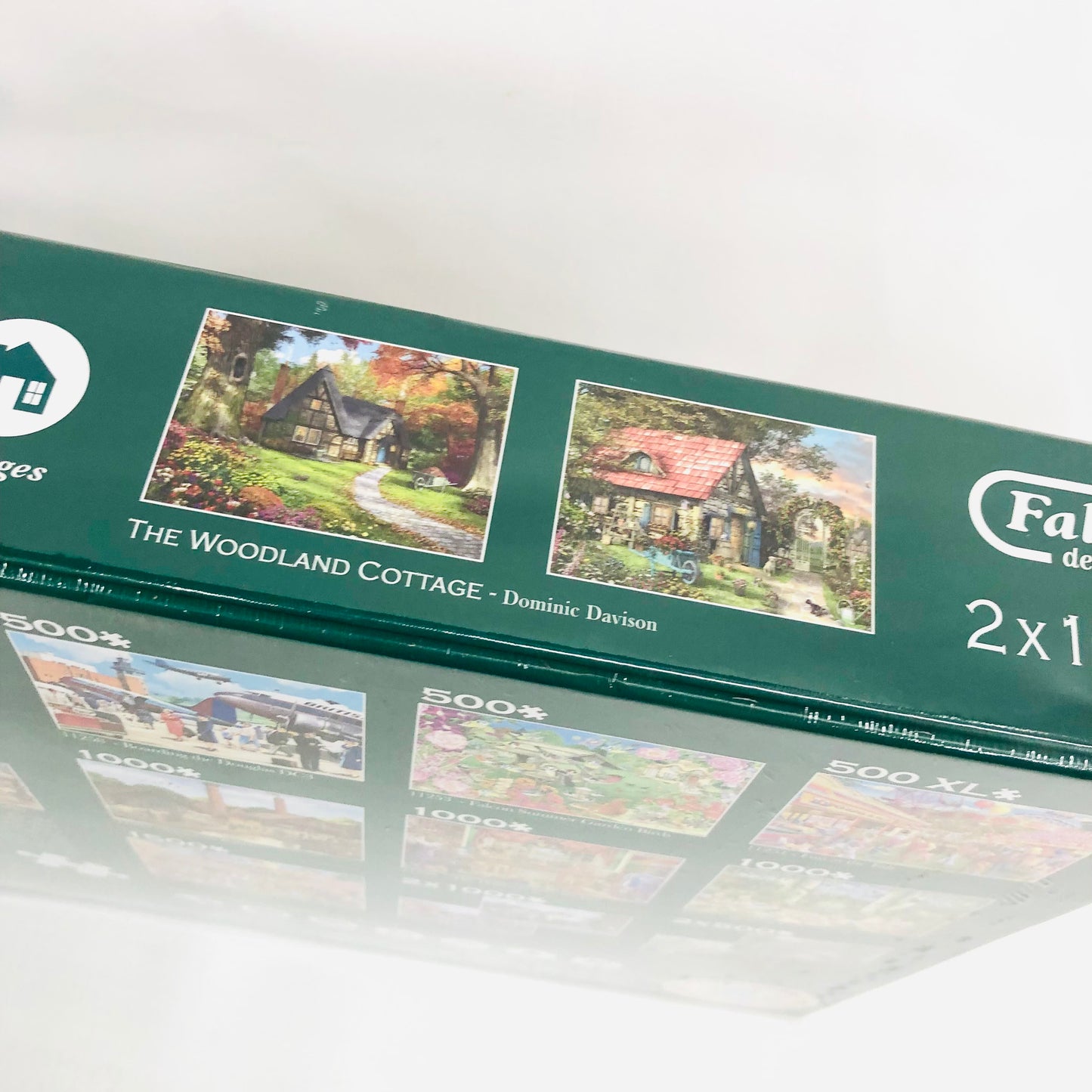 Falcon Woodland Cottage By D Davison 2 x 1000 Piece Jigsaw Puzzles NEW Sealed