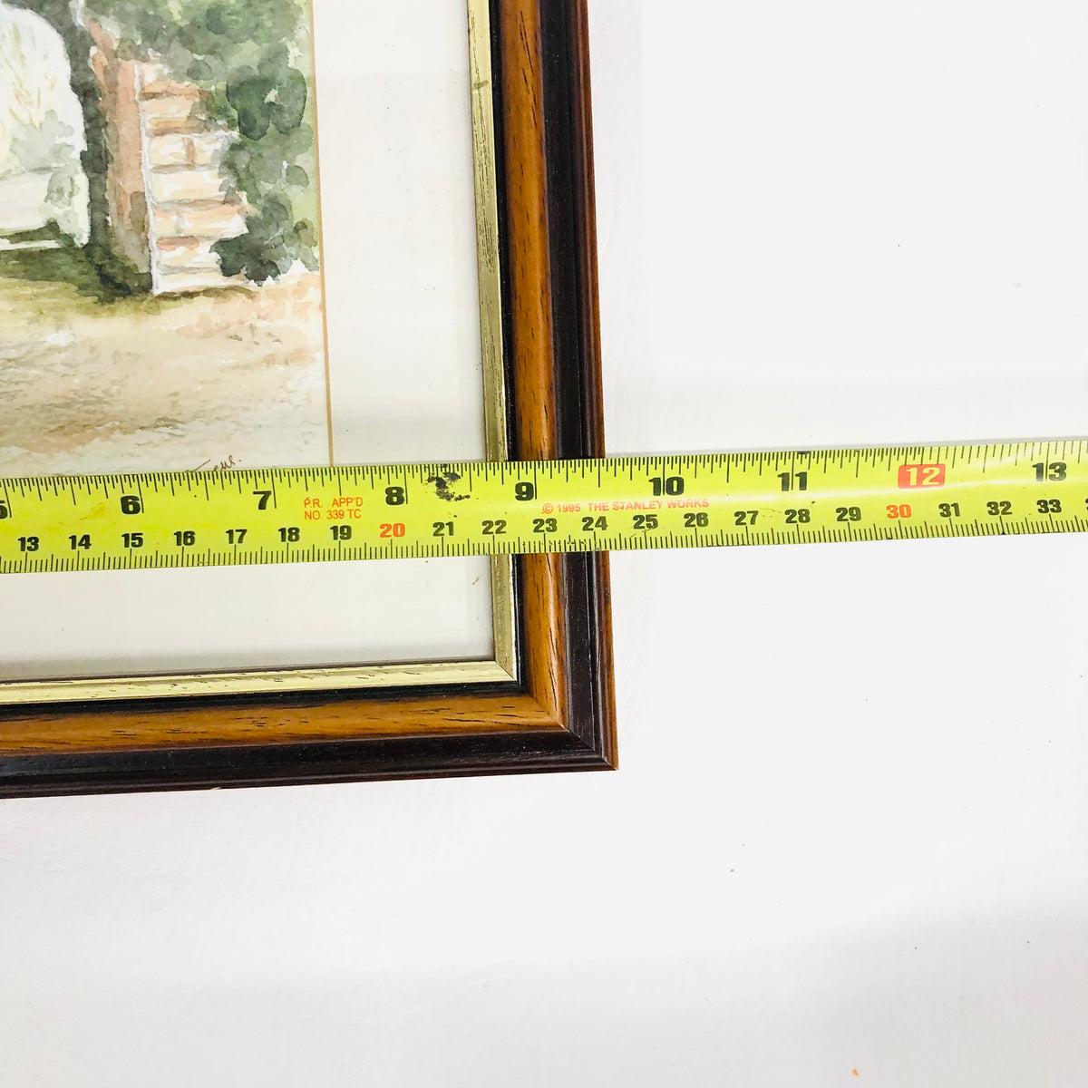 Original Hannah Stevens Watercolor Painting "Le Rendez-vous" Garden Arch Framed Art