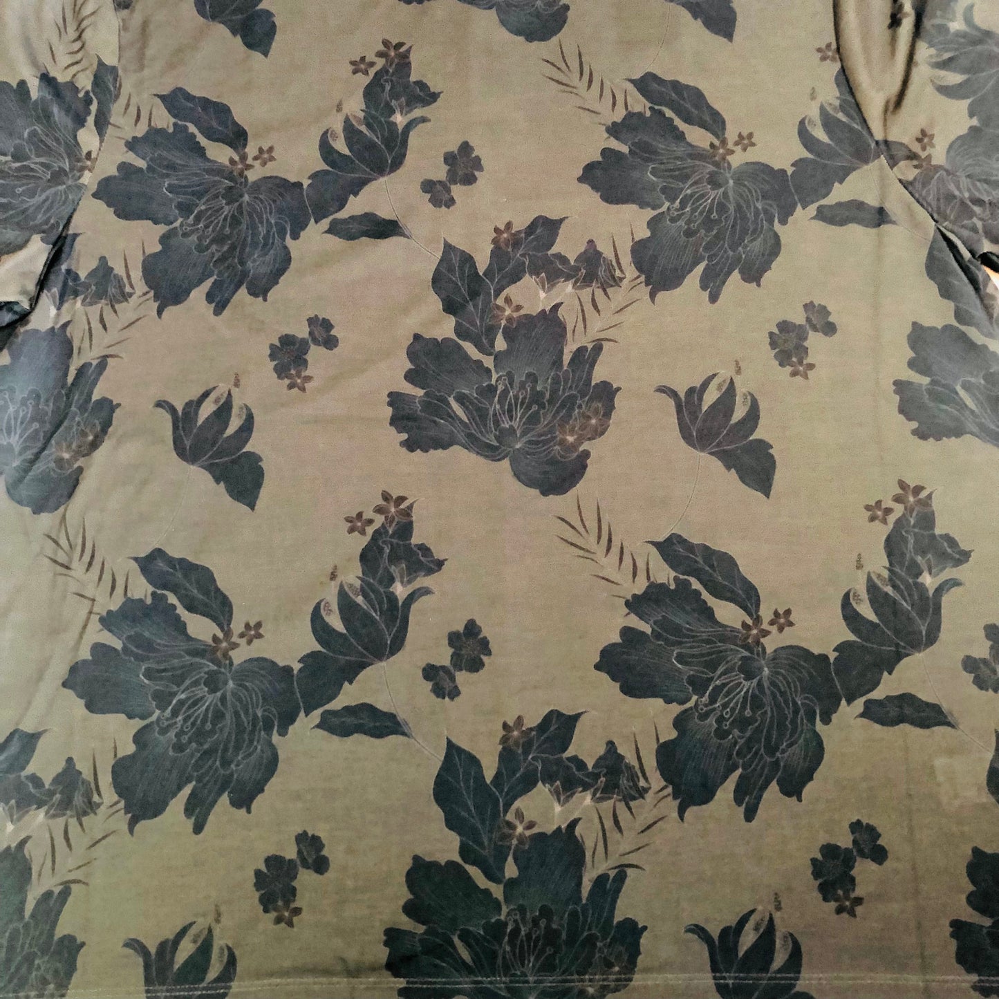 New Look Mens Khaki Green Floral Pattern Casual T-shirt Size XXL NEW