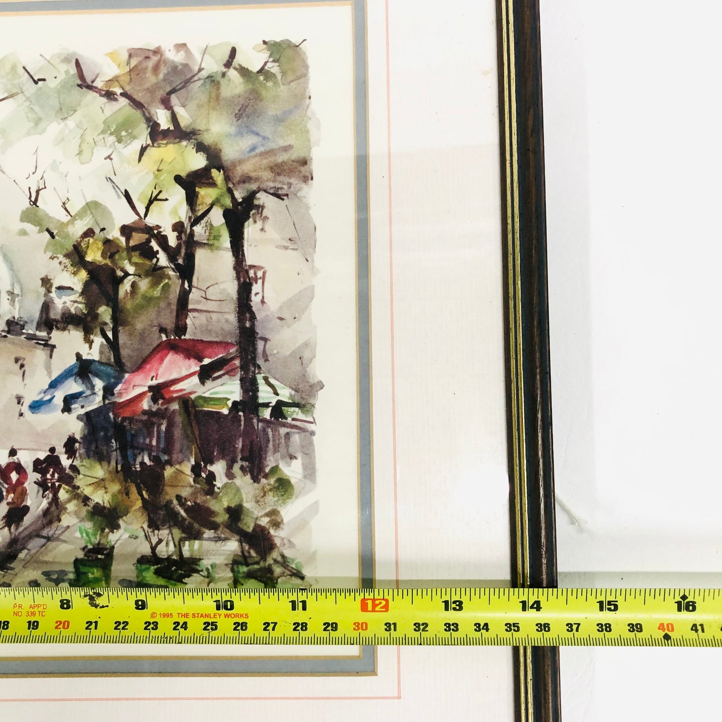 Lucien Delarue "Place du Tertre" Paris Watercolour Framed Print Artwork