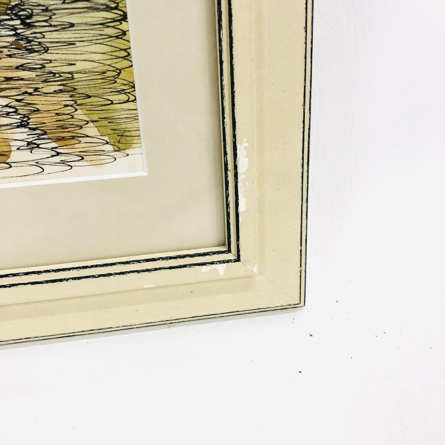 Peter Luther (b.1926) Ink & Watercolour Painting Accordion Player Framed Art