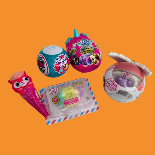 ZURU Mini Brands Toys x5 Bundle Series 2 Collectable Mystery Toys (Rainbocorns, Angel High, SWAK etc)