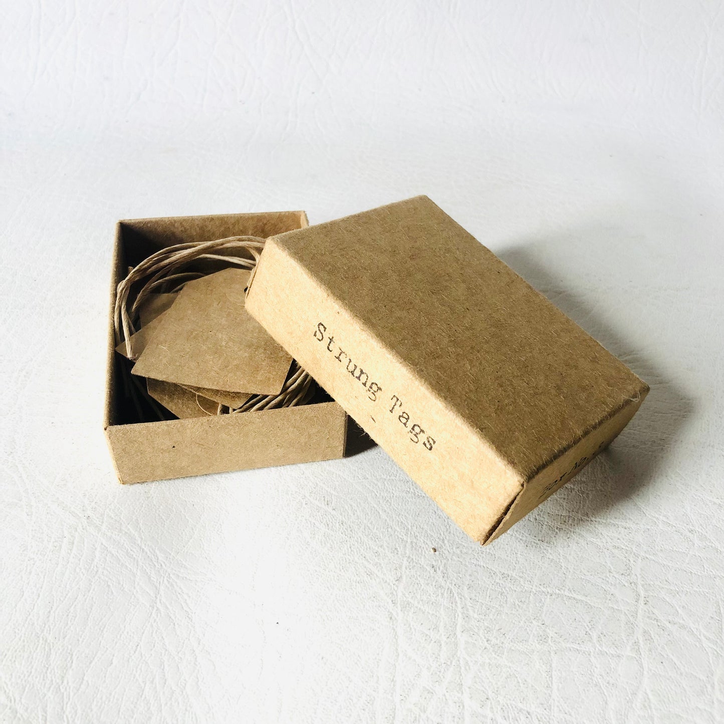 10x East of India Strung Luggage Tags Shabby Chic DIY Gift Tag Craft Boxed Kraft