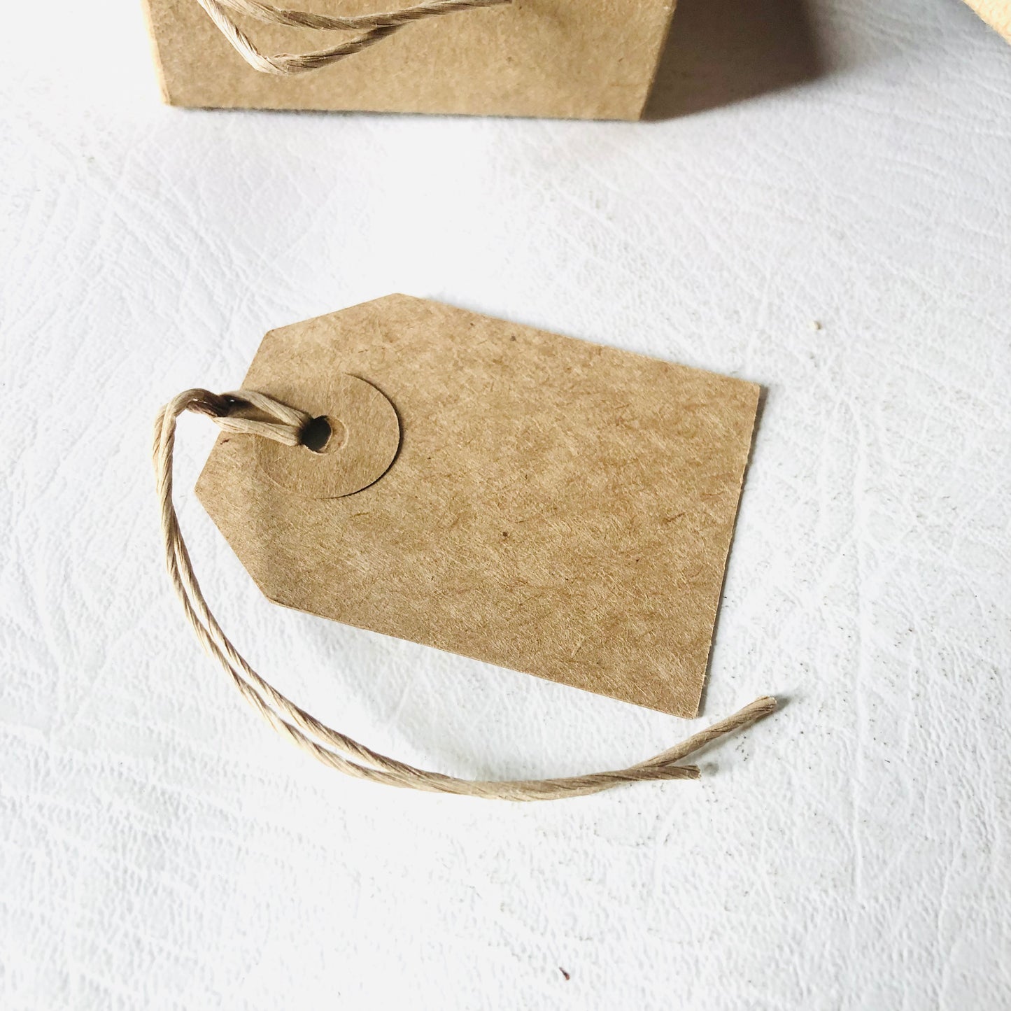 10x East of India Strung Luggage Tags Shabby Chic DIY Gift Tag Craft Boxed Kraft