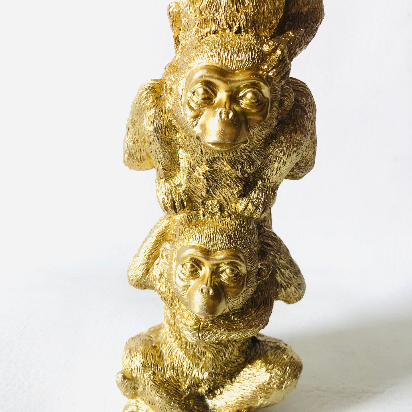 Decorative 10 Inch Figure 3 Golden Monkeys Lightweight Ornament