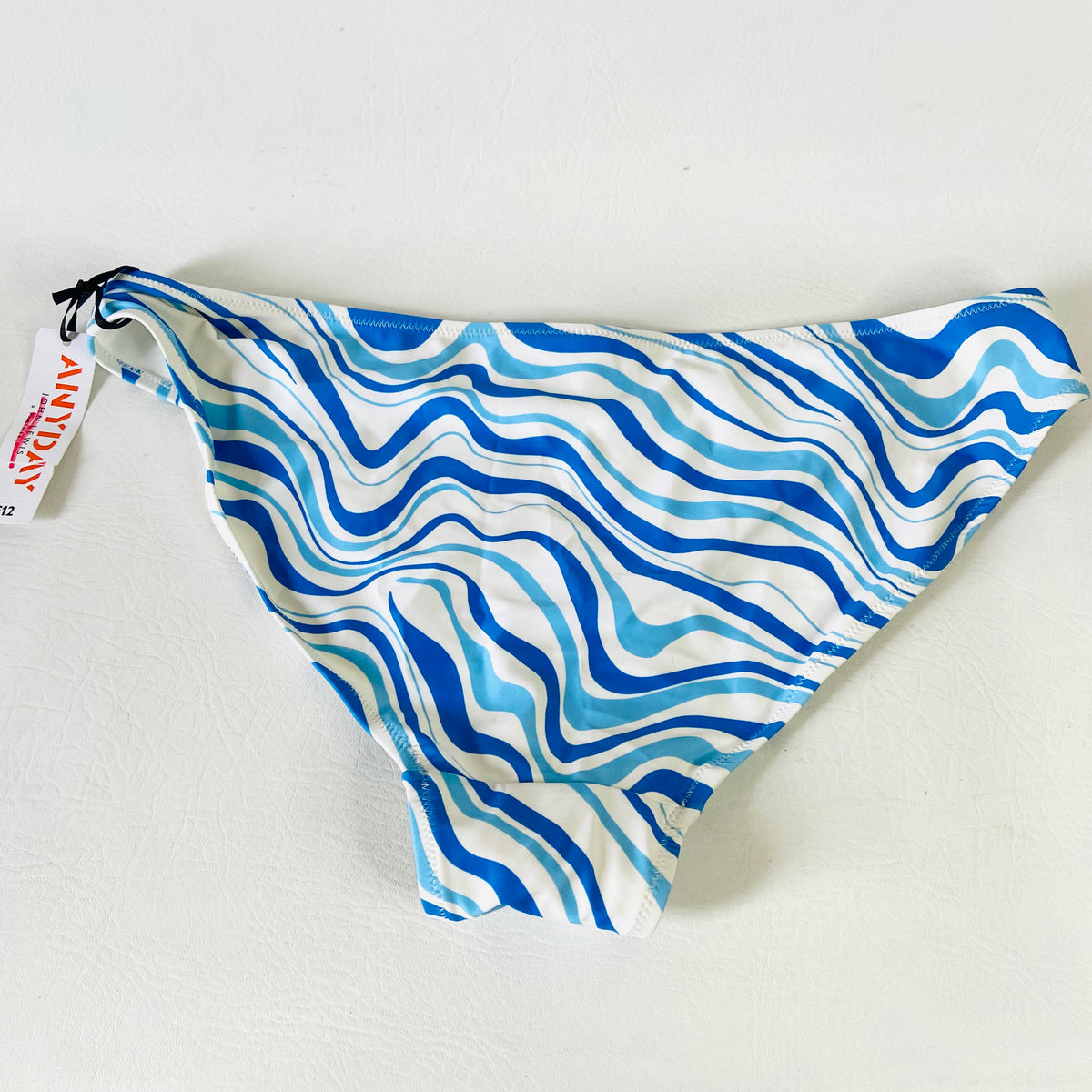 John Lewis Anyday Marble Smooth Bikini Bottoms Blue Size 16 NEW