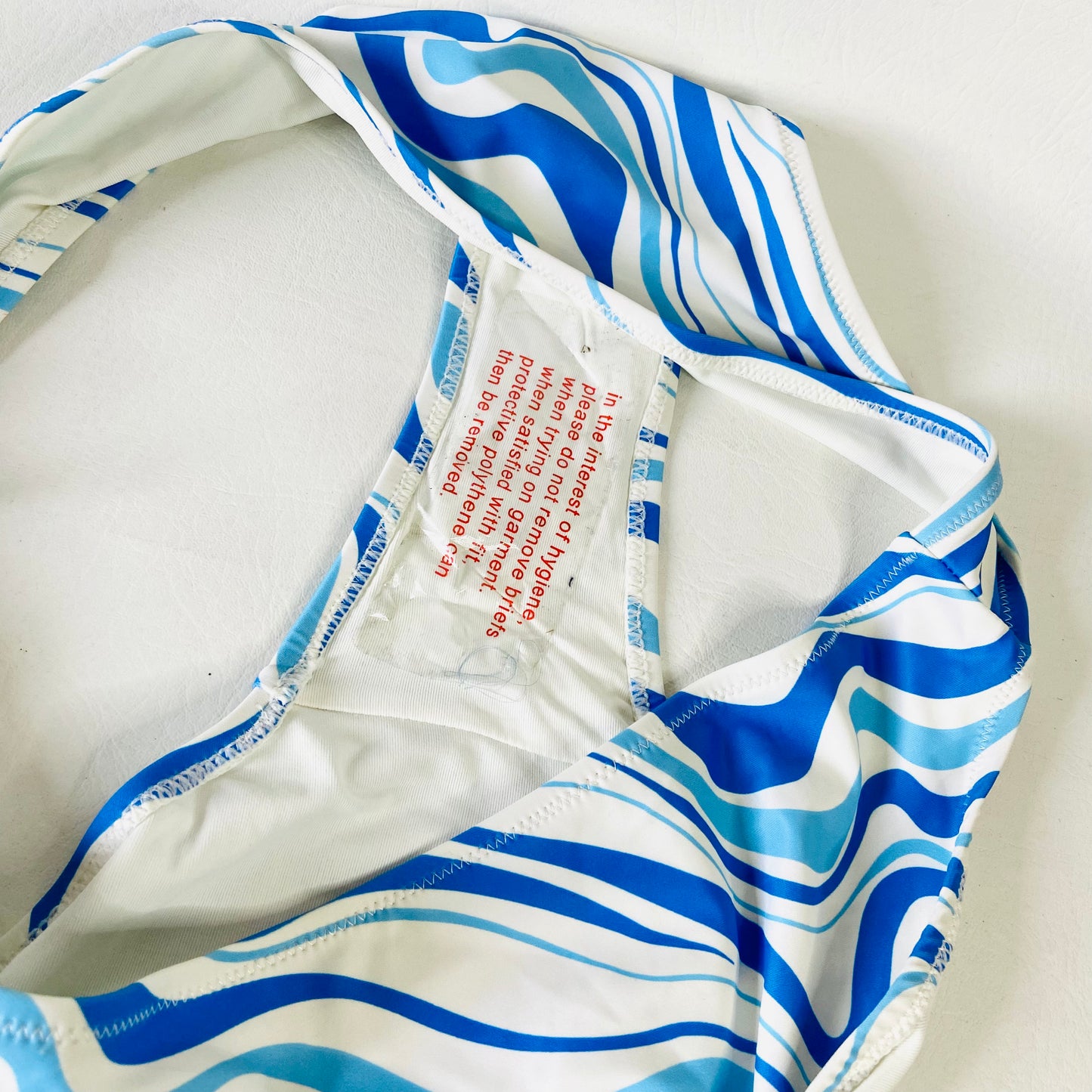 John Lewis Anyday Marble Smooth Bikini Bottoms Blue Size 16 NEW