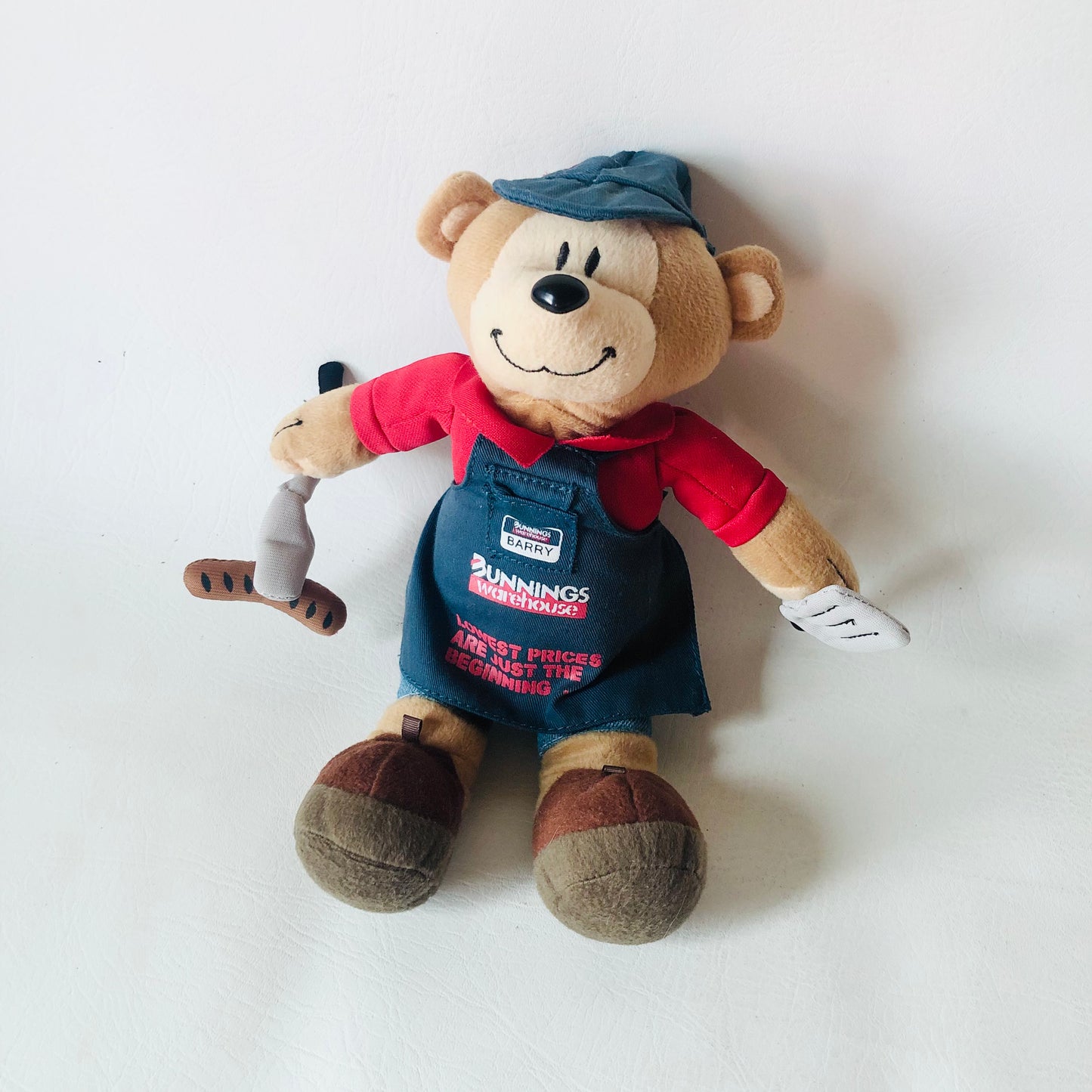 Bunnings Warehouse 11” Barry Bear Plush Soft Toy BBQ Tools Collectable Retired