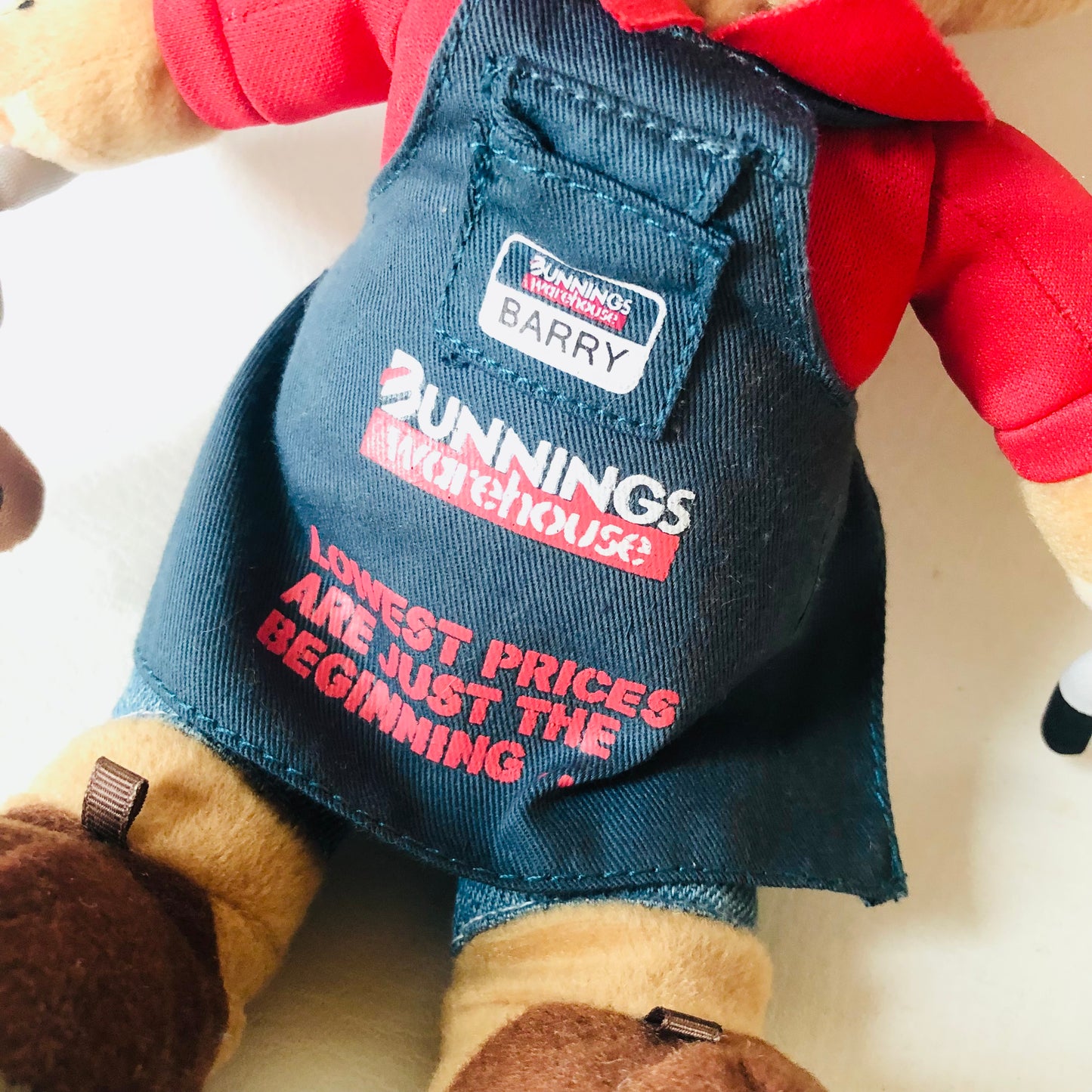 Bunnings Warehouse 11” Barry Bear Plush Soft Toy BBQ Tools Collectable Retired