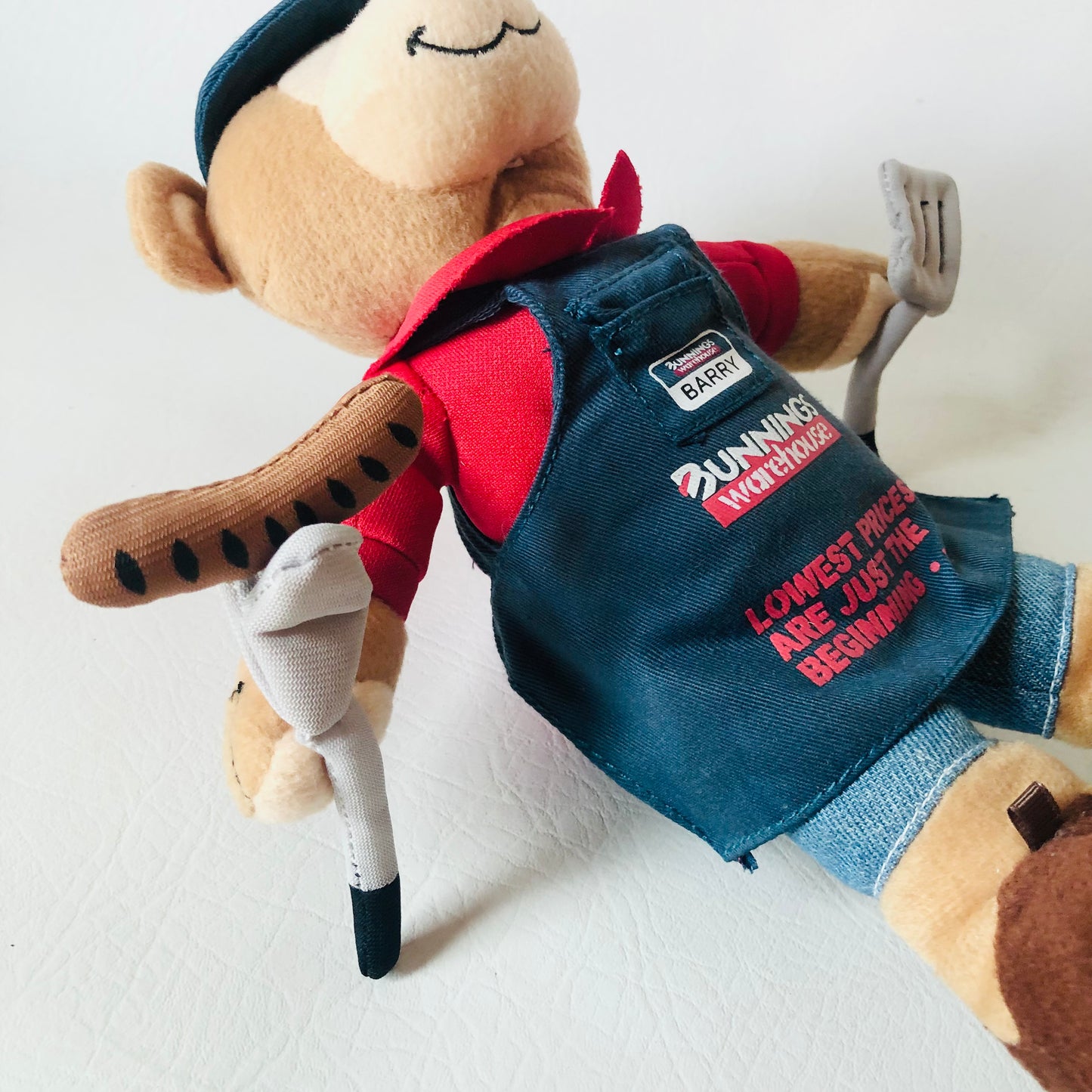 Bunnings Warehouse 11” Barry Bear Plush Soft Toy BBQ Tools Collectable Retired