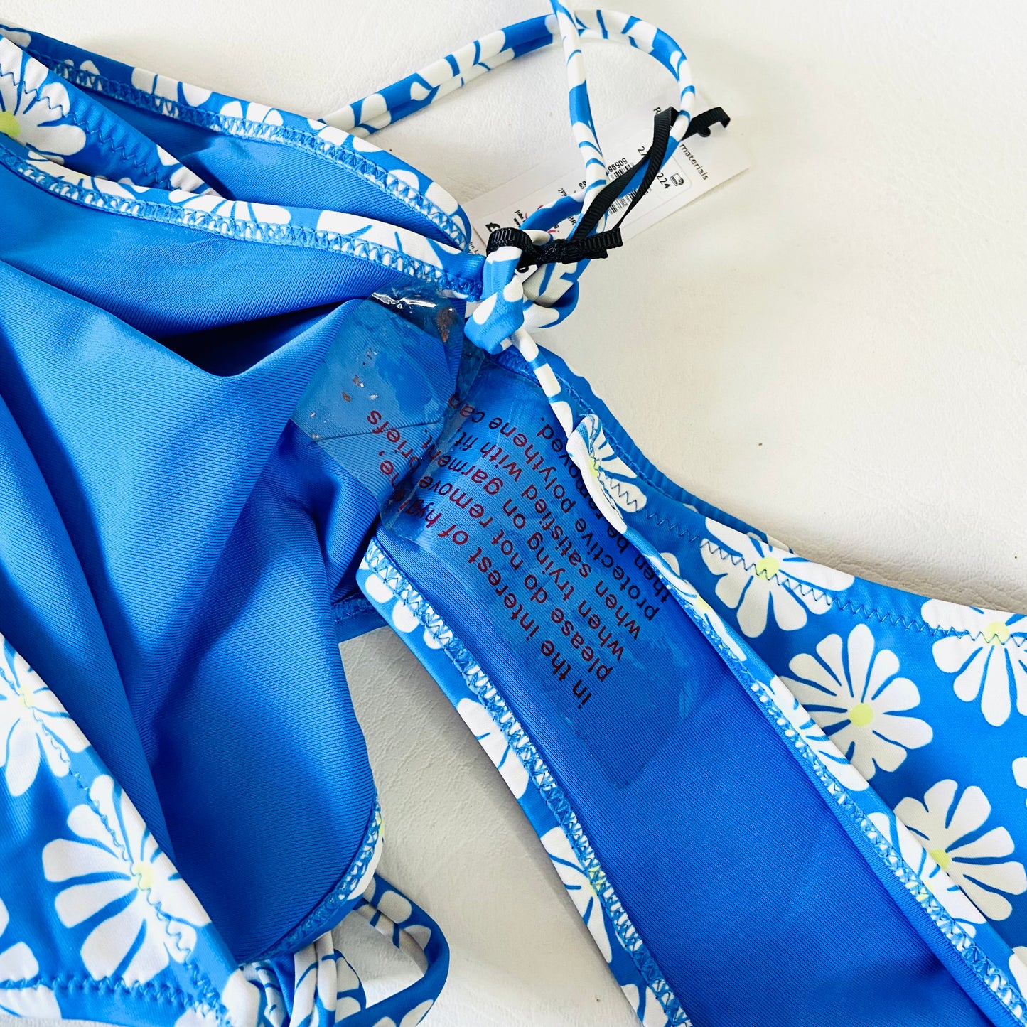 John Lewis ANYDAY Cosmos Tie Side Bikini Bottom, Pack of 2 Sonic Blue UK 18 NEW