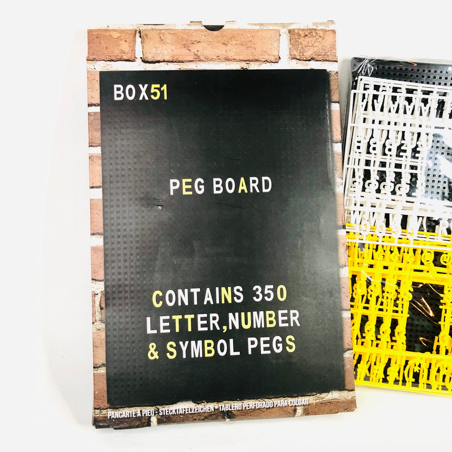 Paladone Box51 Retro Style Peg Board 350 Letters & Numbers 21x 30cm NEW