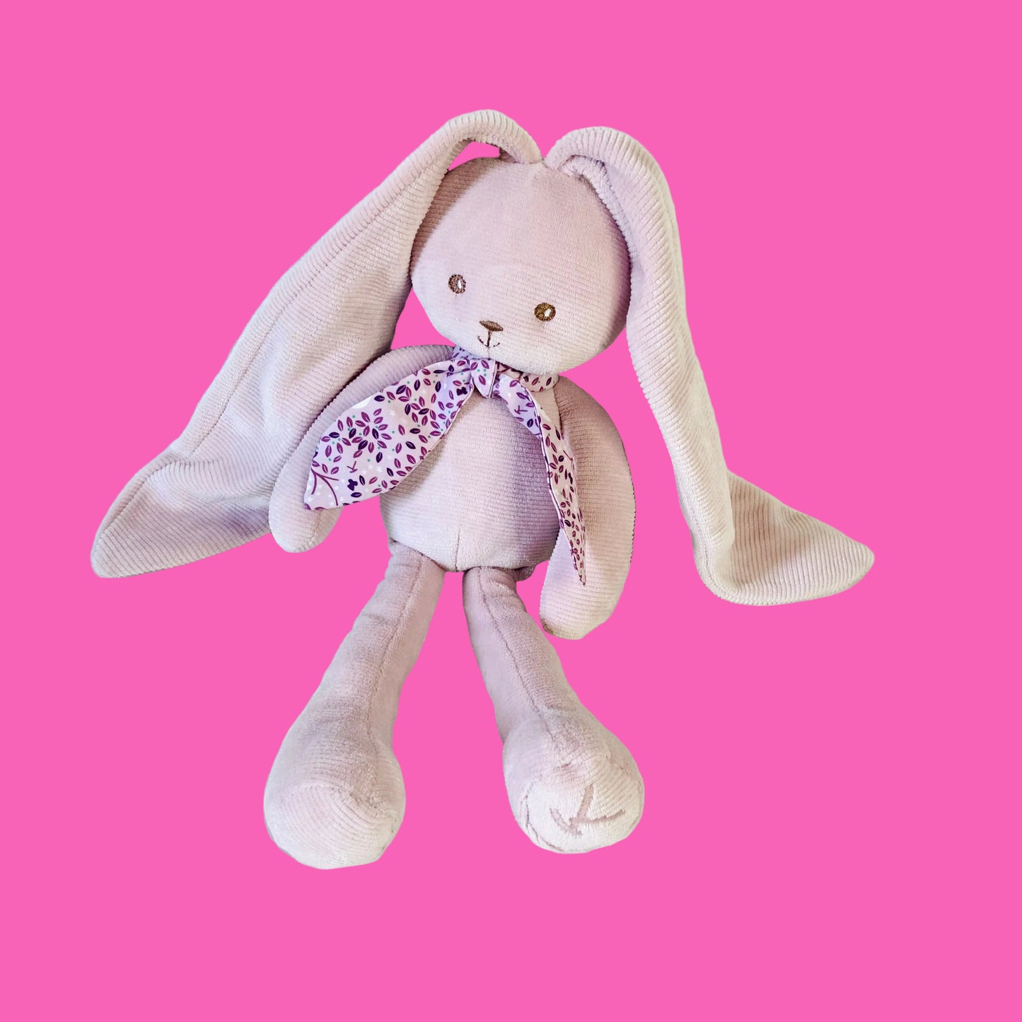 Kaloo Lapinoo Baby Pink Corduroy Bunny Rabbit Comforter With Long Ears 12in / 30cm Soft Toy