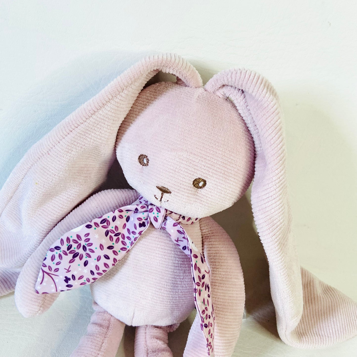 Kaloo Lapinoo Baby Pink Corduroy Bunny Rabbit Comforter With Long Ears 12in / 30cm Soft Toy