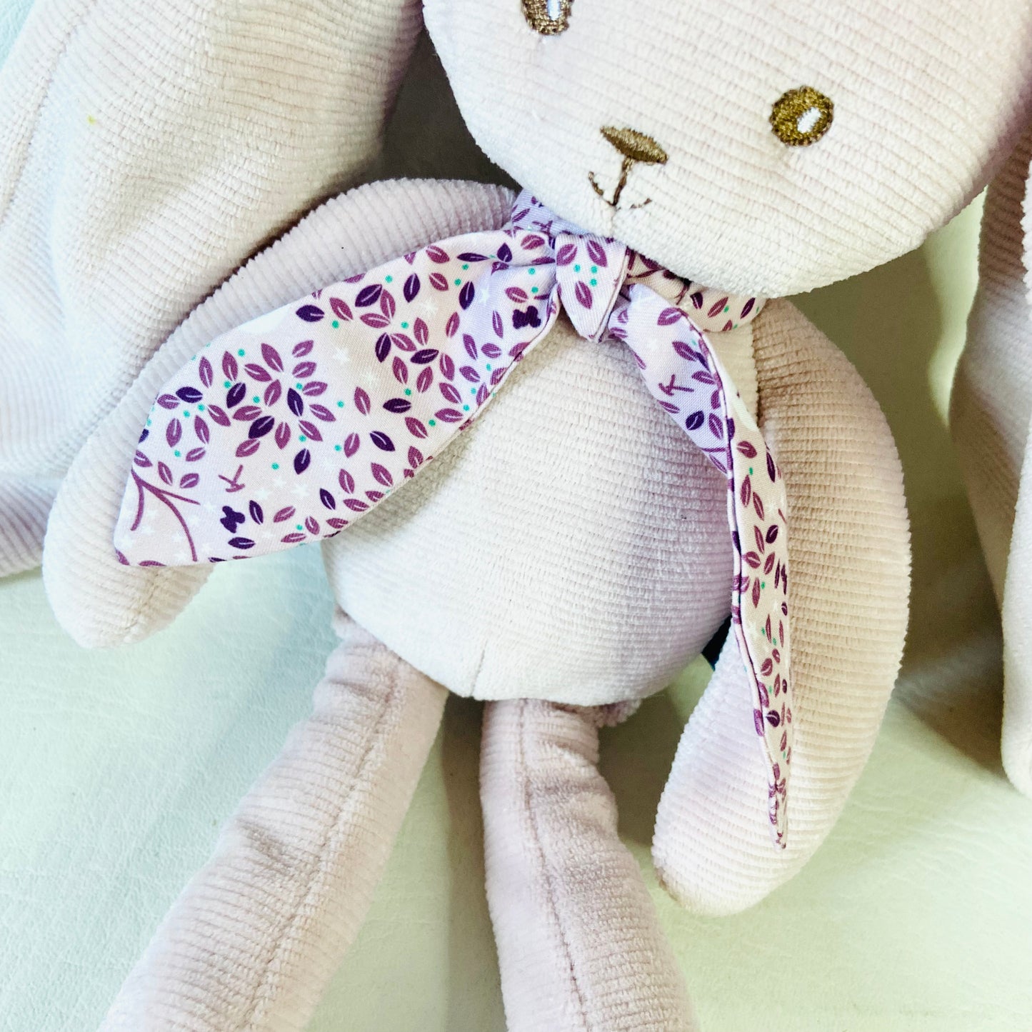 Kaloo Lapinoo Baby Pink Corduroy Bunny Rabbit Comforter With Long Ears 12in / 30cm Soft Toy