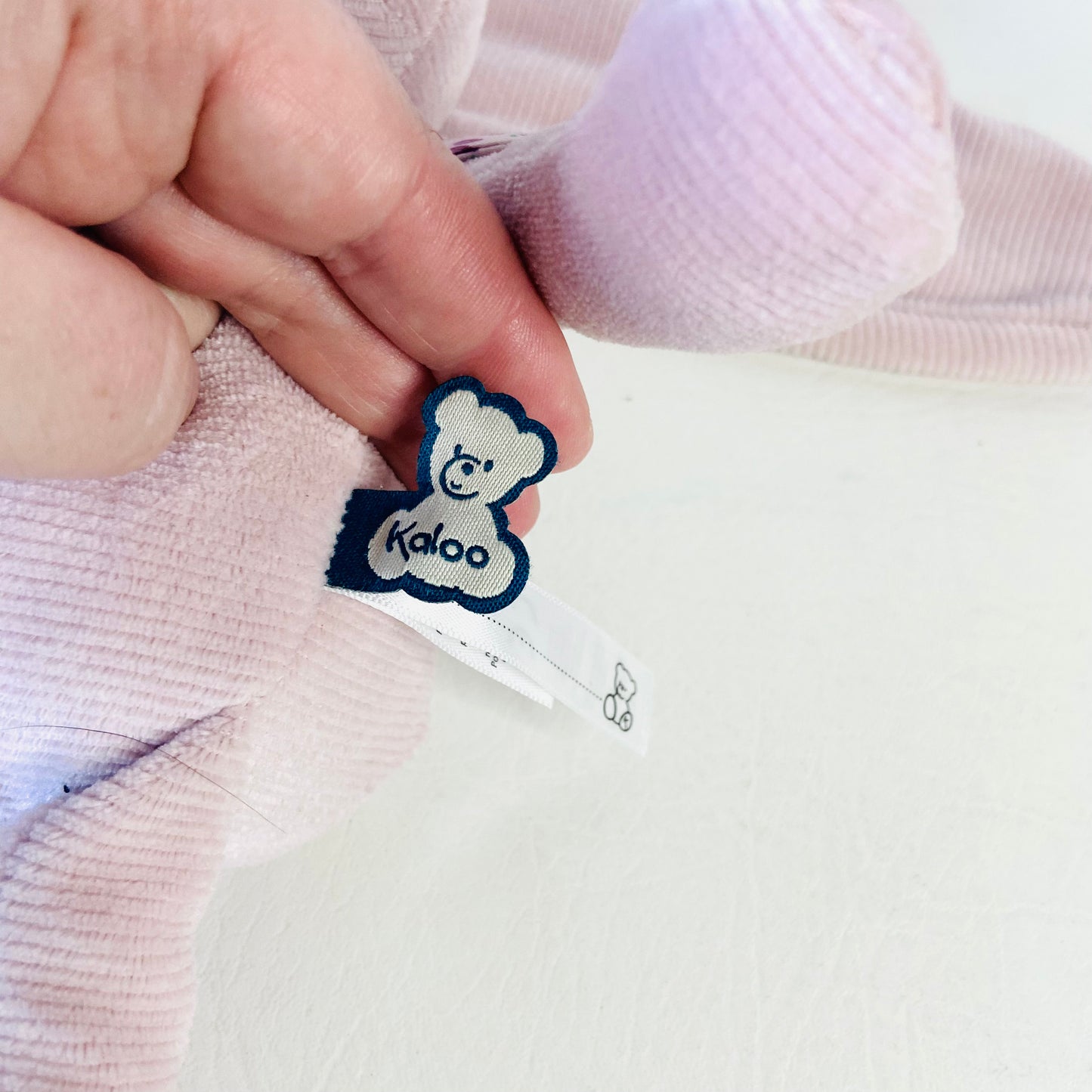 Kaloo Lapinoo Baby Pink Corduroy Bunny Rabbit Comforter With Long Ears 12in / 30cm Soft Toy