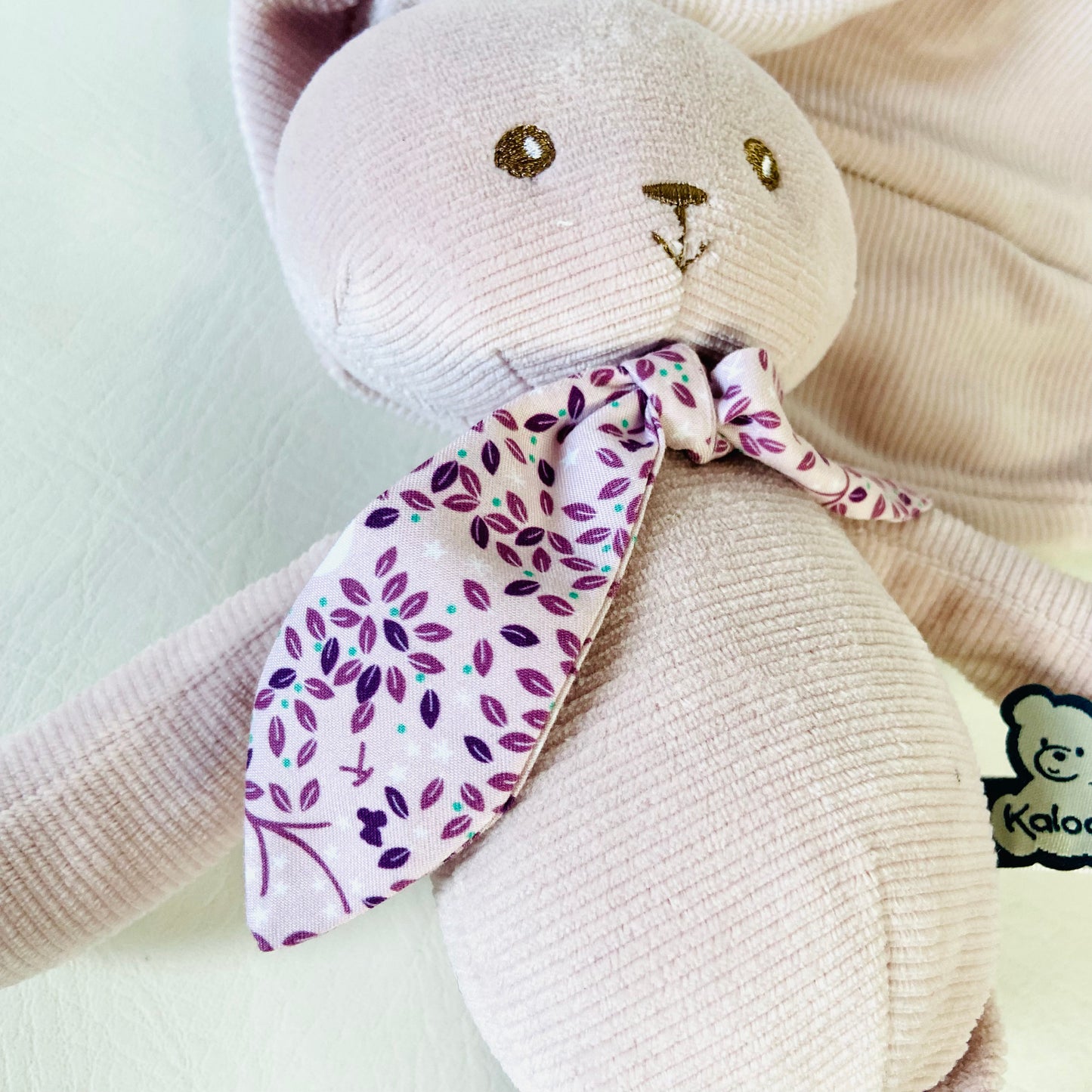 Kaloo Lapinoo Baby Pink Corduroy Bunny Rabbit Comforter With Long Ears 12in / 30cm Soft Toy