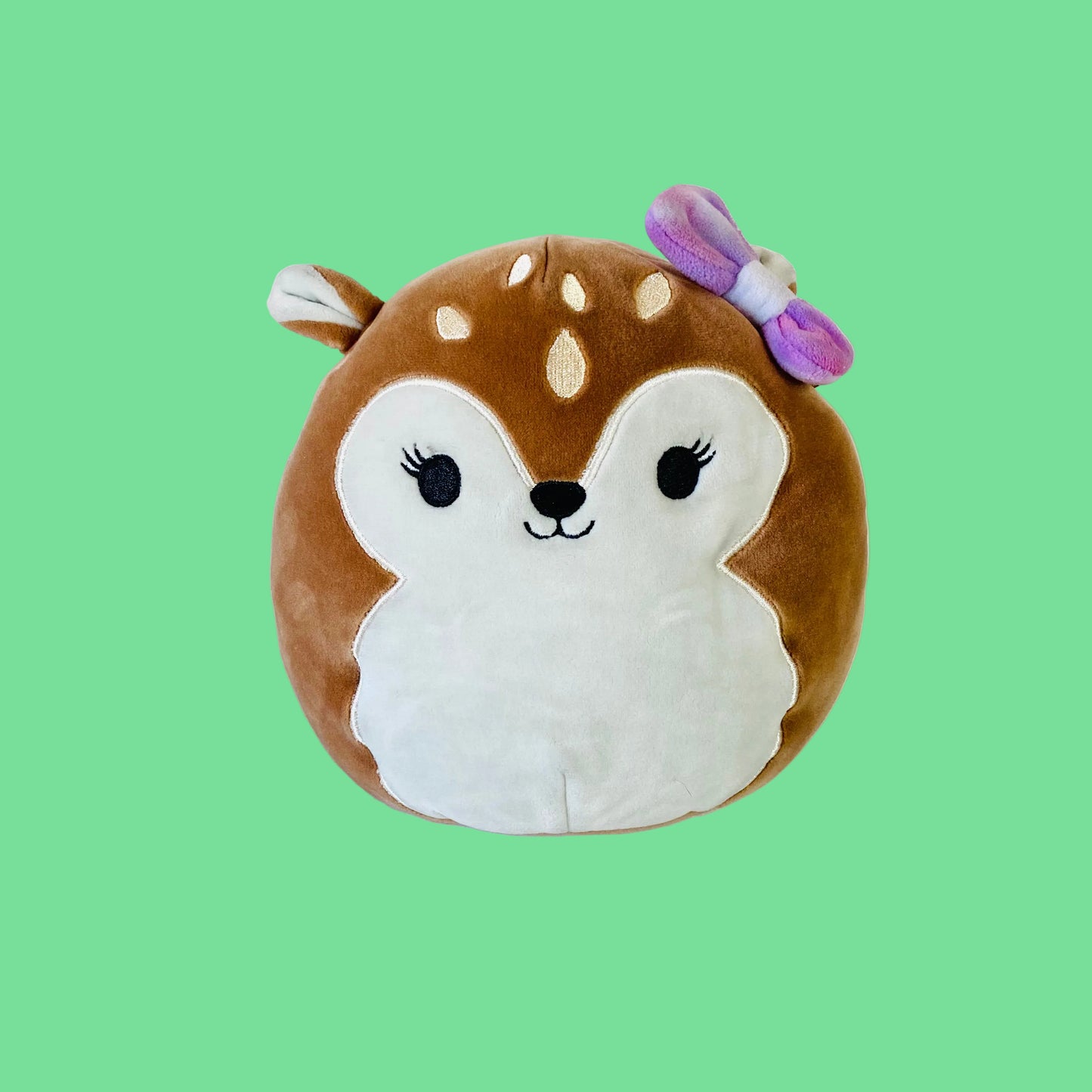 Squishmallows 7" Dawn the Fawn Deer with Purple Bow Soft Squishy Plush Toy | Official Kellytoy Retired