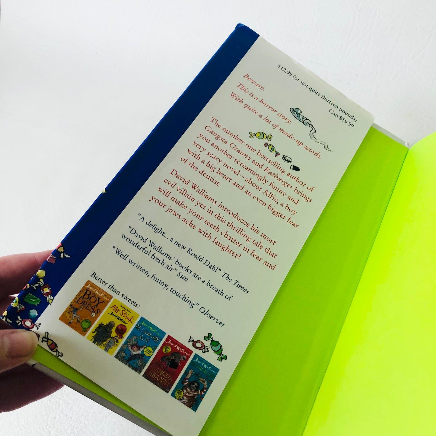 4x David Walliams Hardback Book Bundle (Demon Dentist / Awful Auntie / Bad Dad / Midnight Gang)