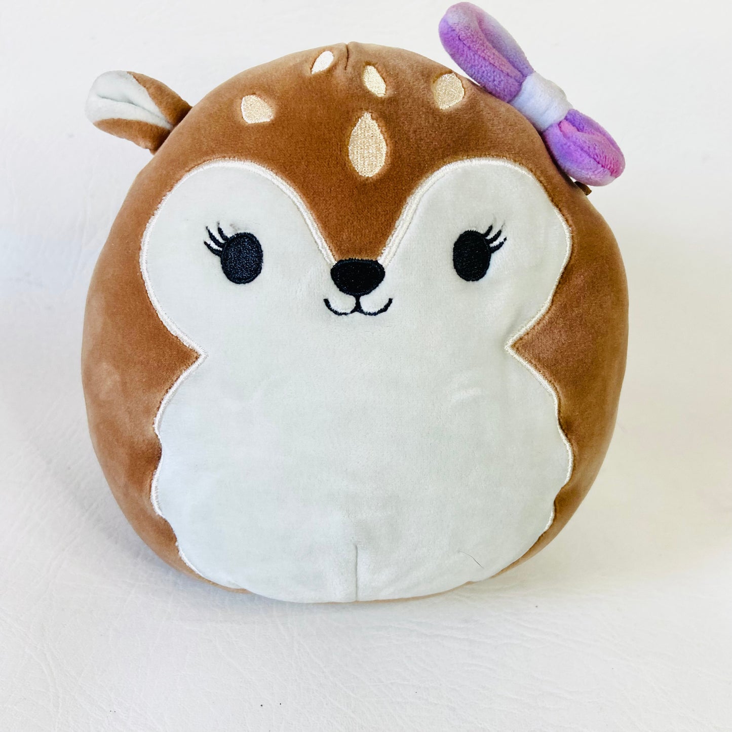 Squishmallows 7" Dawn the Fawn Deer with Purple Bow Soft Squishy Plush Toy | Official Kellytoy Retired
