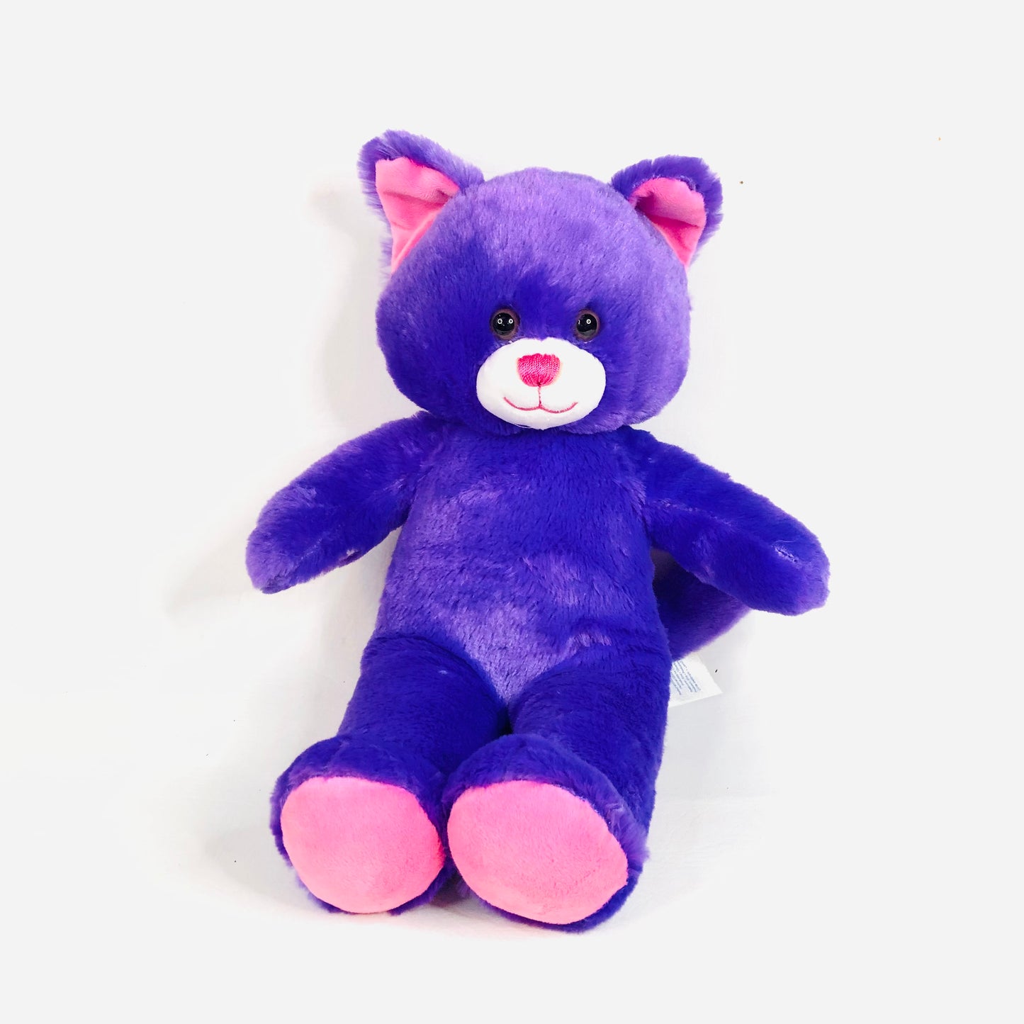 Build-A-Bear Purple Shimmer Kitty Cat 17” Soft Plush with Pink Accents Retired