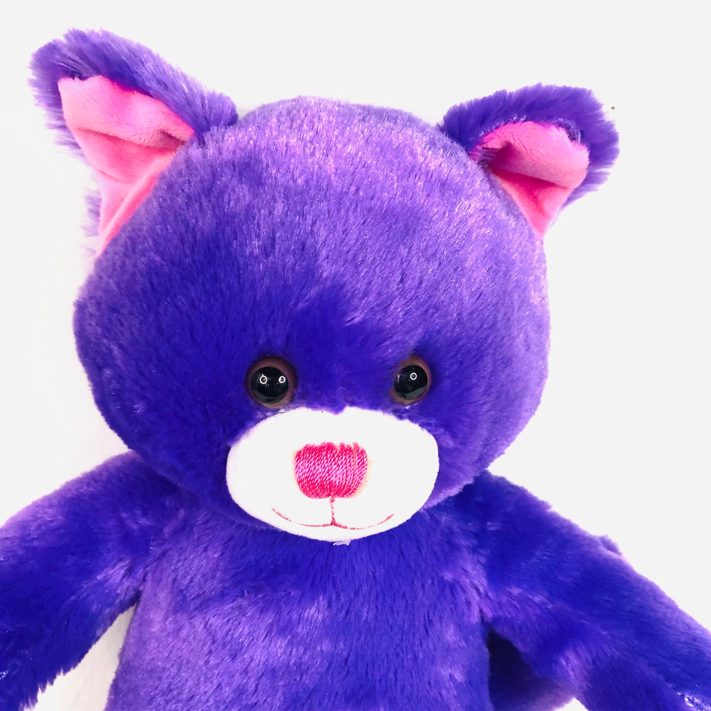 Build-A-Bear Purple Shimmer Kitty Cat 17” Soft Plush with Pink Accents Retired