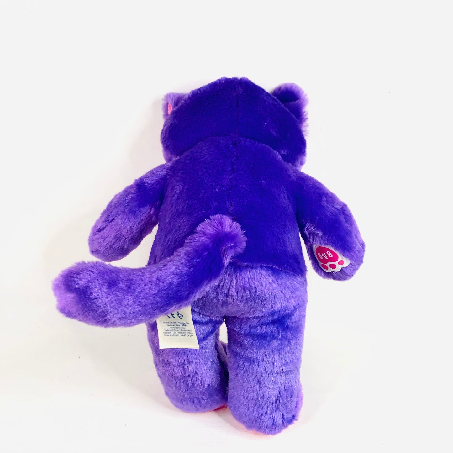 Build-A-Bear Purple Shimmer Kitty Cat 17” Soft Plush with Pink Accents Retired
