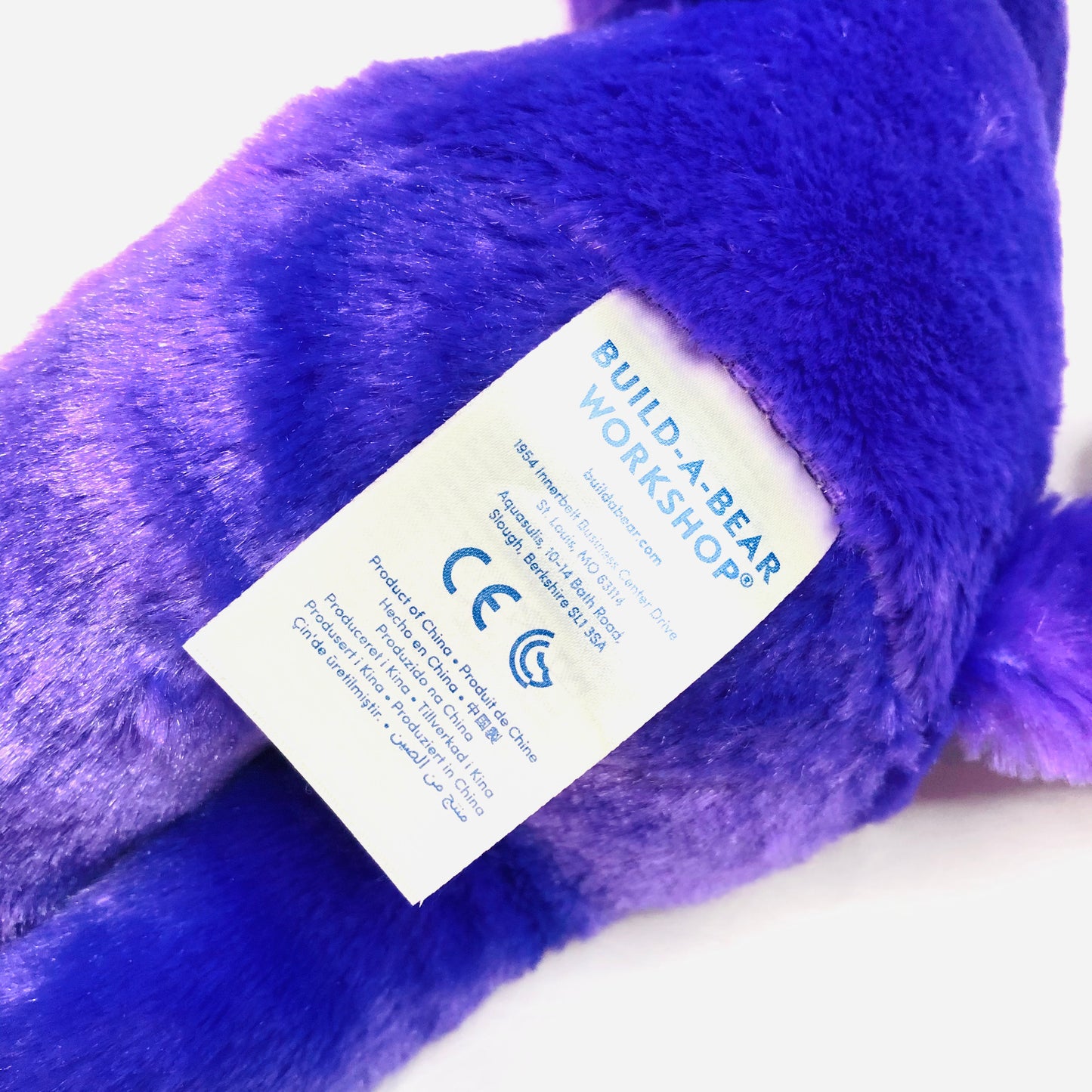 Build-A-Bear Purple Shimmer Kitty Cat 17” Soft Plush with Pink Accents Retired