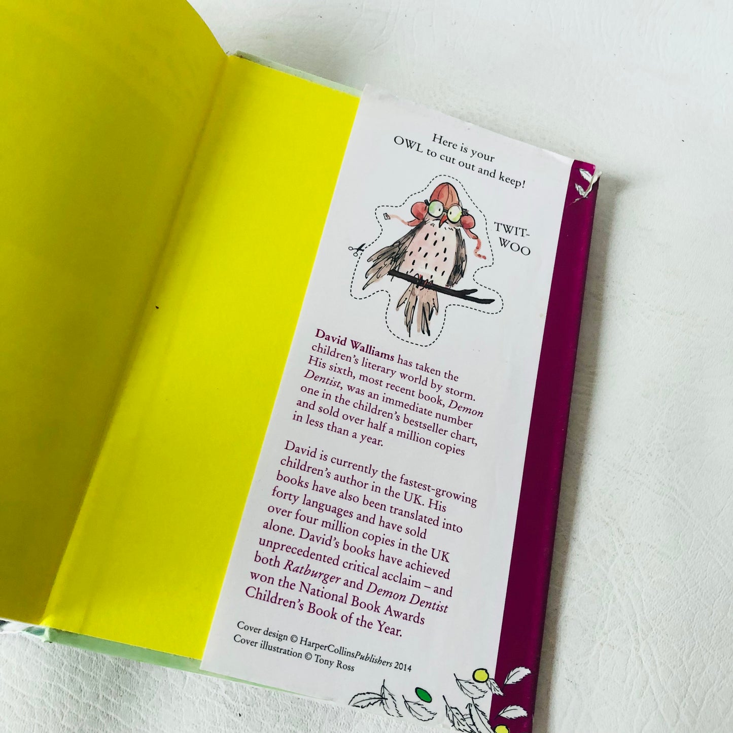 4x David Walliams Hardback Book Bundle (Demon Dentist / Awful Auntie / Bad Dad / Midnight Gang)