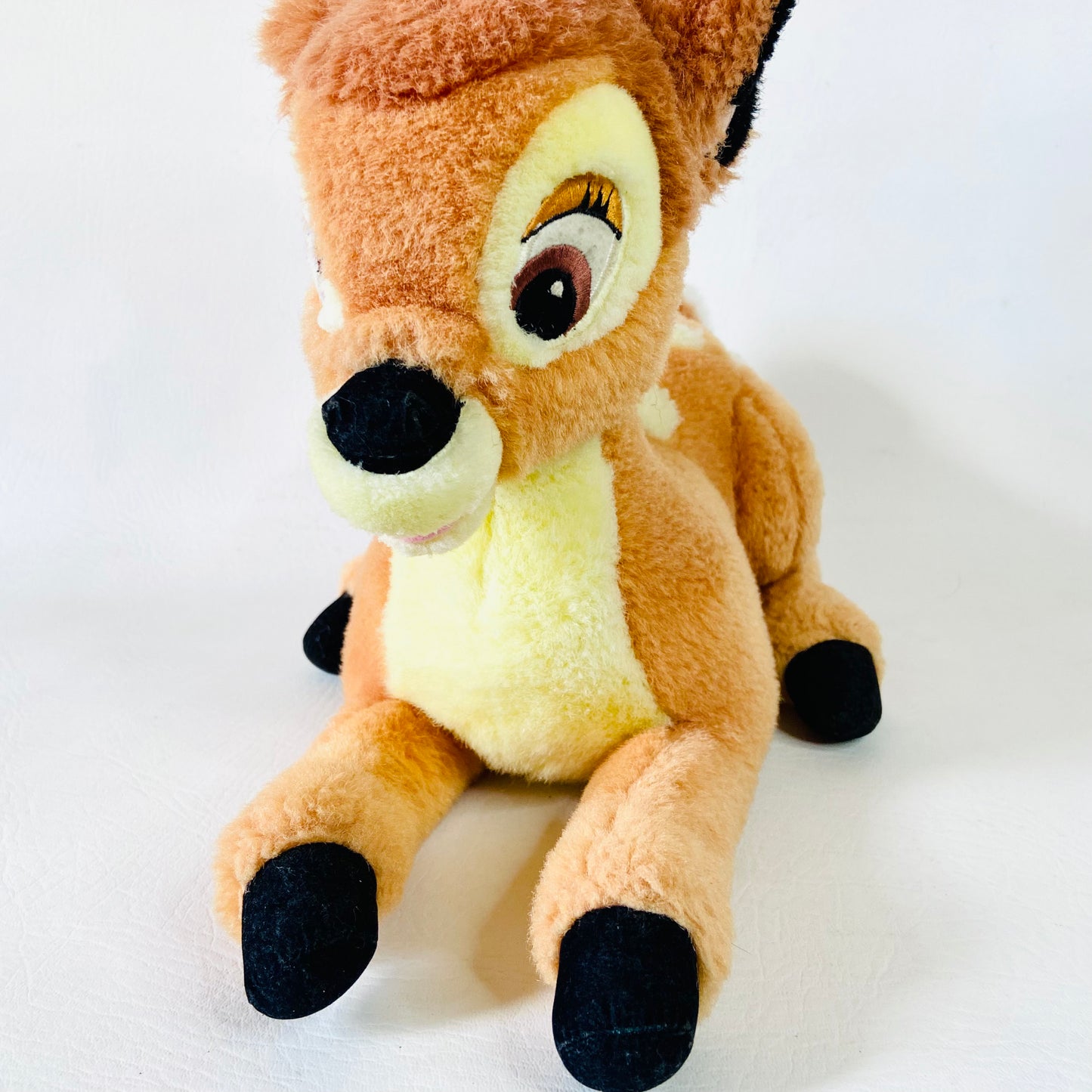 Vintage Walt Disneyland / Disney World Bambi 11" Plush Laying Soft Toy Baby Deer Fawn Rare