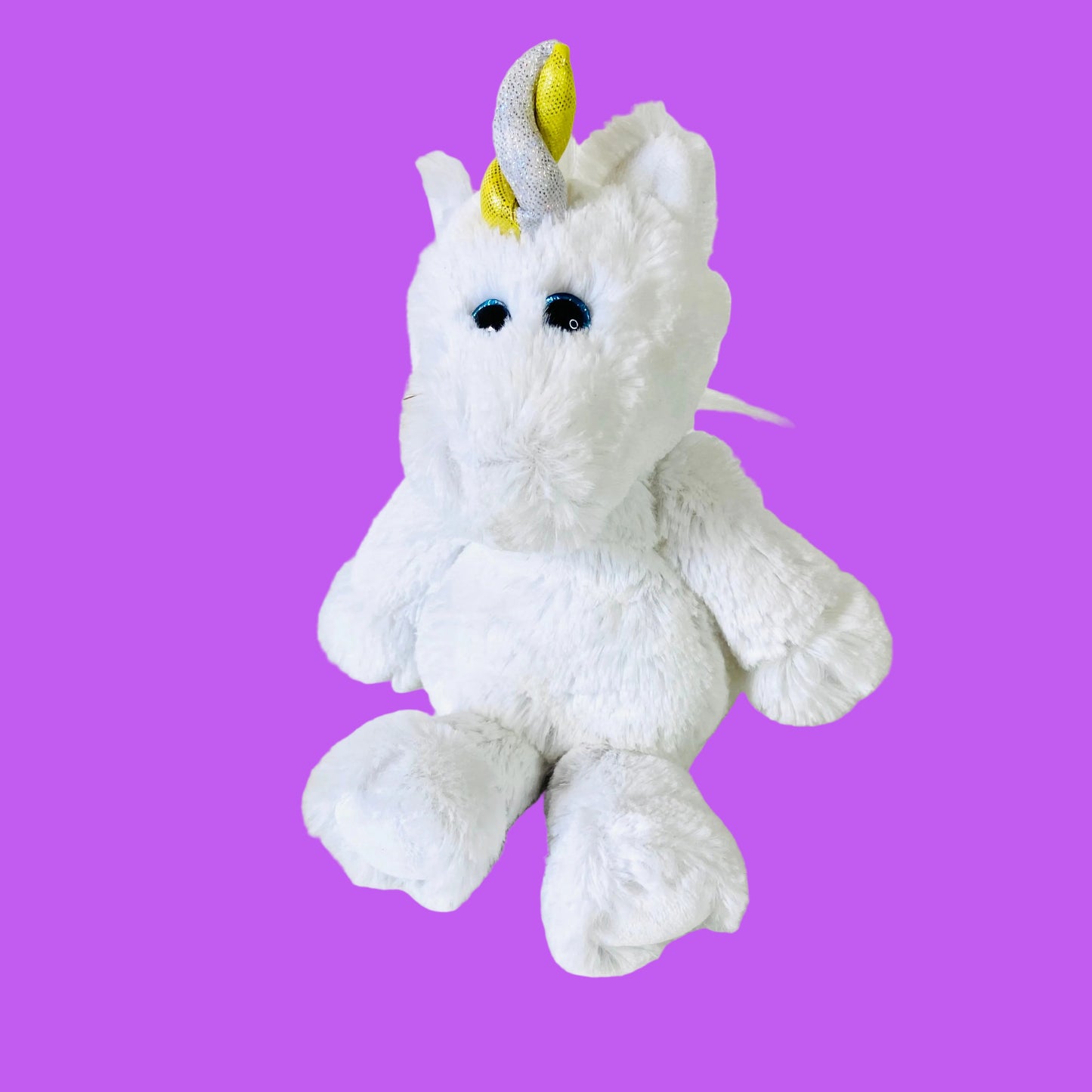 TY Attic Treasures Angus Unicorn 9" Plush Soft Toy Glitter Eyes White Horn Horse Pony - Rare