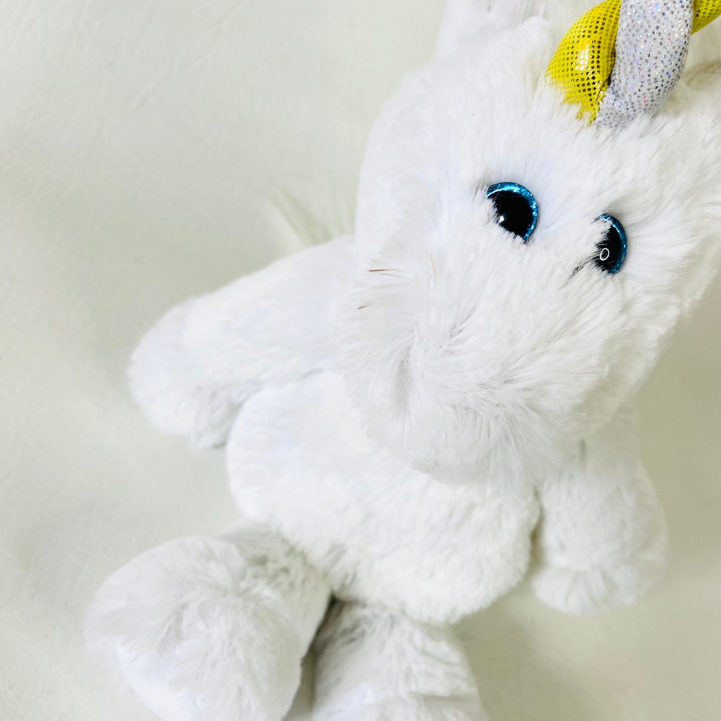 TY Attic Treasures Angus Unicorn 9" Plush Soft Toy Glitter Eyes White Horn Horse Pony - Rare