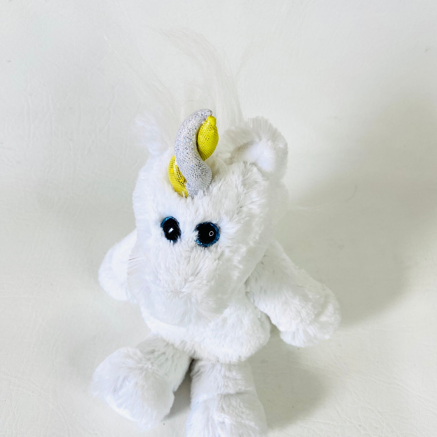 TY Attic Treasures Angus Unicorn 9" Plush Soft Toy Glitter Eyes White Horn Horse Pony - Rare