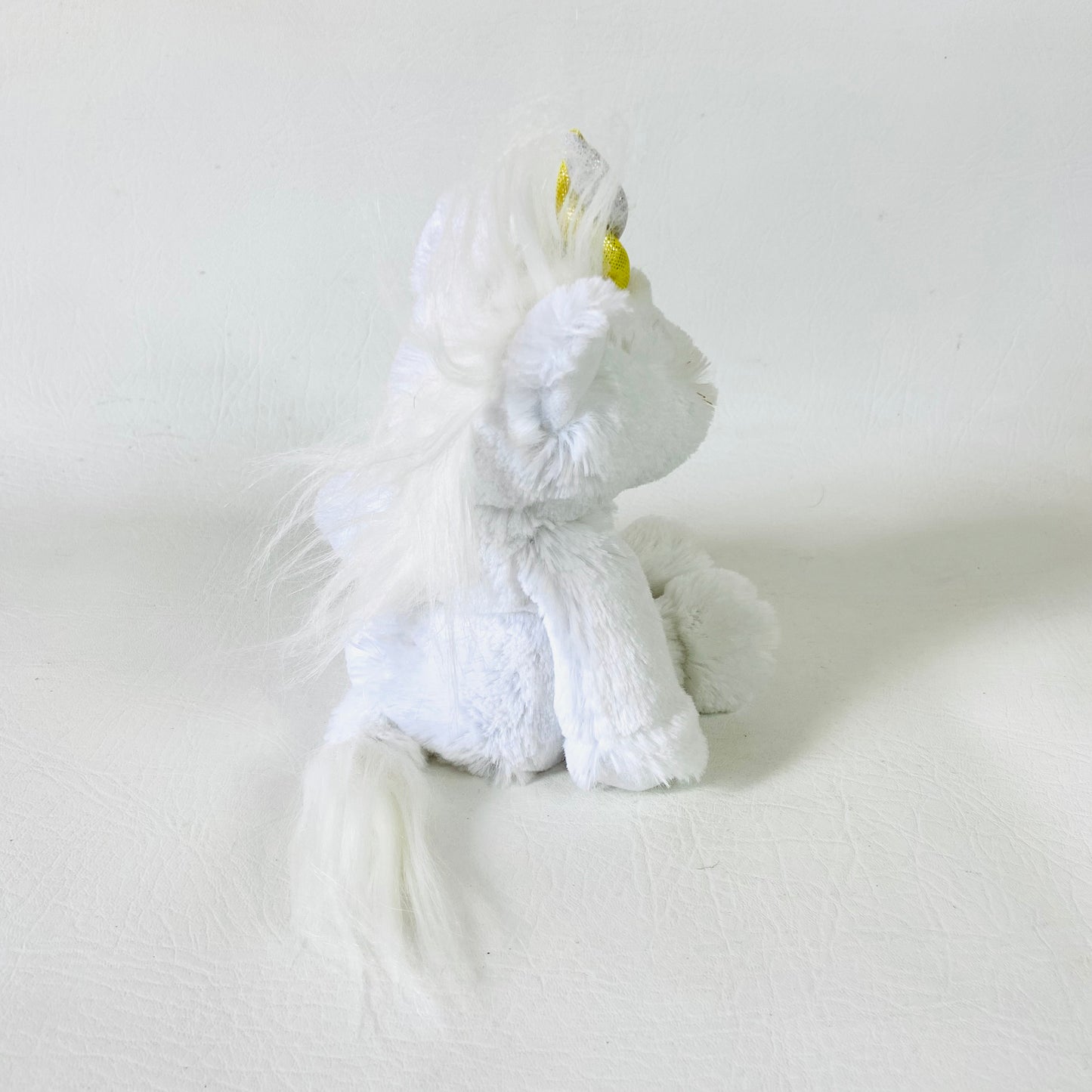 TY Attic Treasures Angus Unicorn 9" Plush Soft Toy Glitter Eyes White Horn Horse Pony - Rare