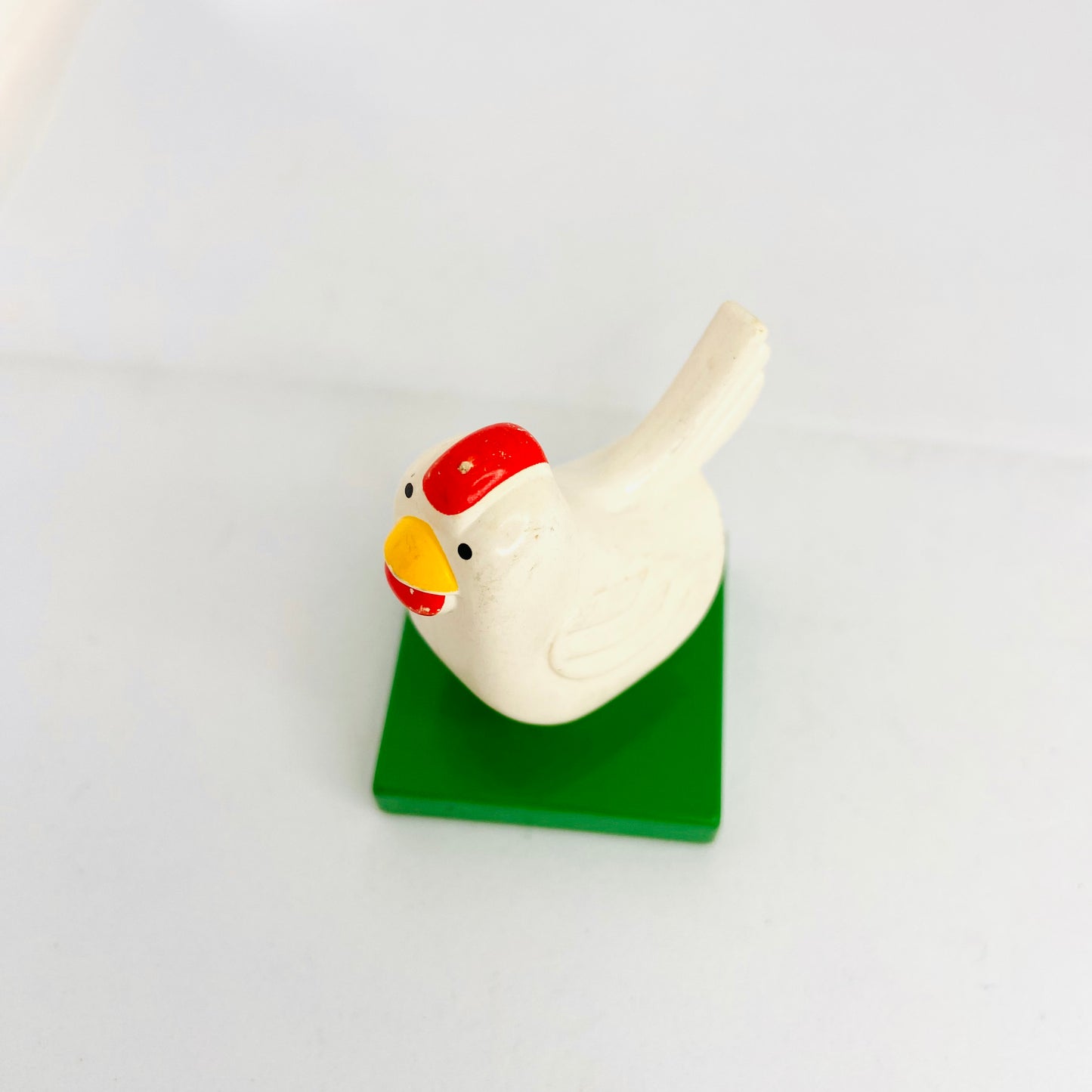 Vintage Set of 2 Duplo Lego Rooster & Chicken / Hen Farm Animal Figures (duphen2c01pb01 & duproostoldpb01) Rare 1980s