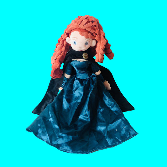 Disney Store Brave Princess Merida Plush Doll Toy 20" Redhead Dress Cape