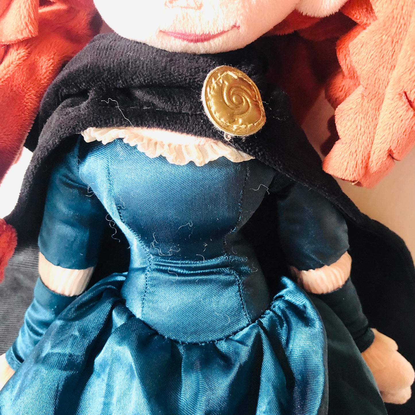 Disney Store Brave Princess Merida Plush Doll Toy 20" Redhead Dress Cape
