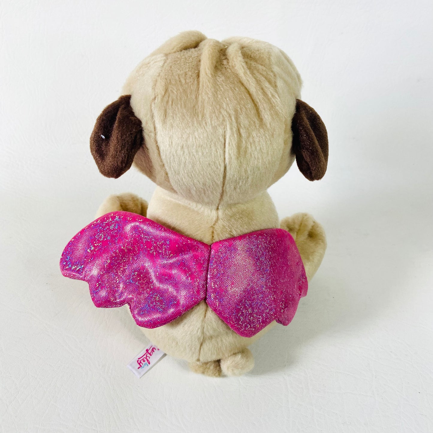 Keel Toys | Love Pugsley | Pug Dog Puppy With Pink Fairy Wings | 20cm 8"