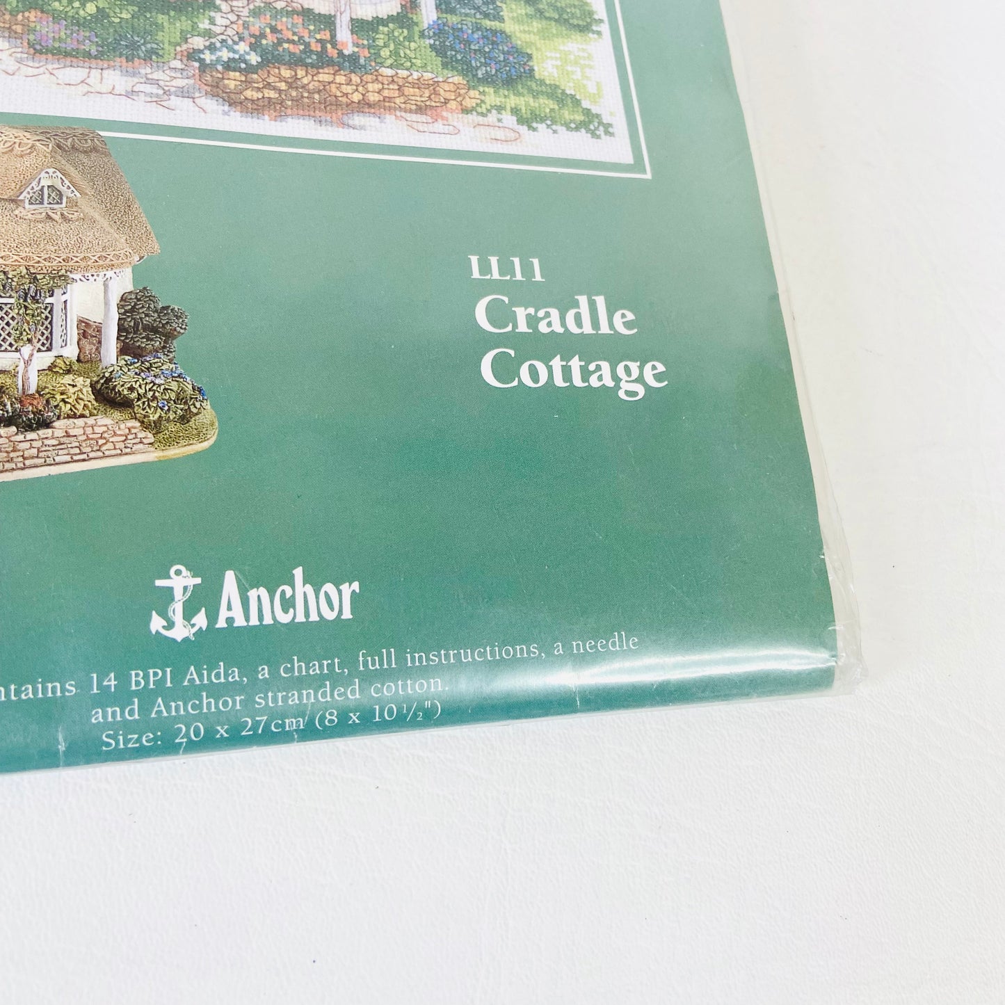 Anchor | Lilliput Lane | LL11 Cradle Cottage | Counted Cross Stitch Kit | Retro 1990s | NEW