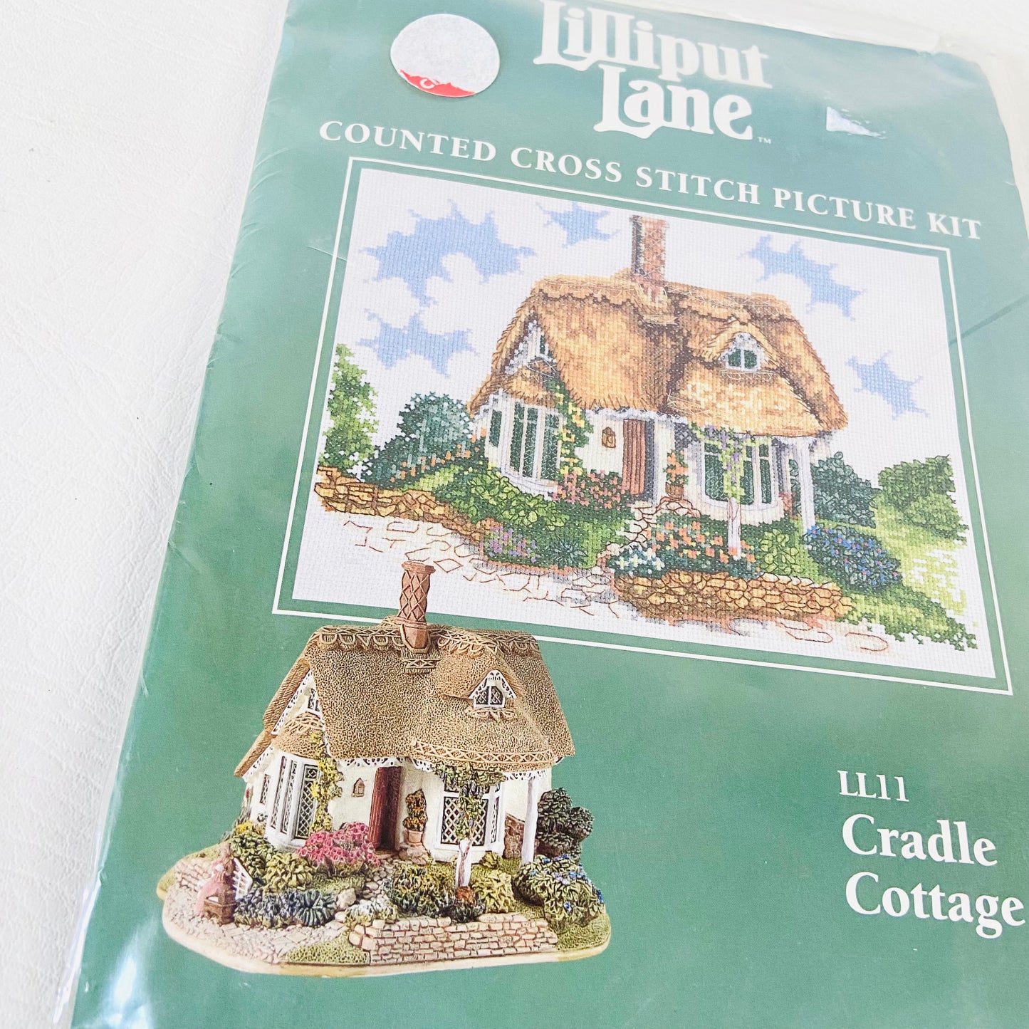 Anchor | Lilliput Lane | LL11 Cradle Cottage | Counted Cross Stitch Kit | Retro 1990s | NEW
