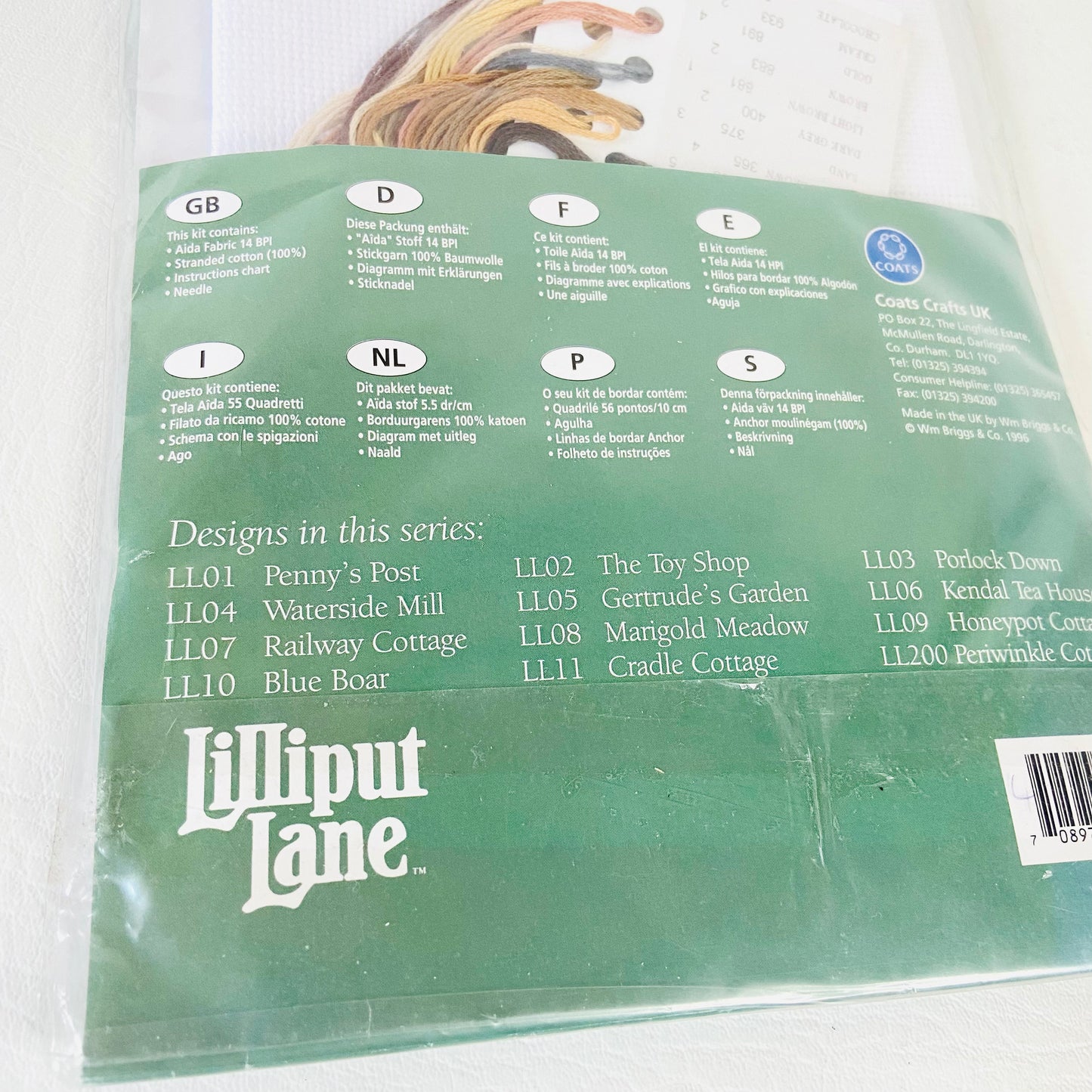 Anchor | Lilliput Lane | LL11 Cradle Cottage | Counted Cross Stitch Kit | Retro 1990s | NEW