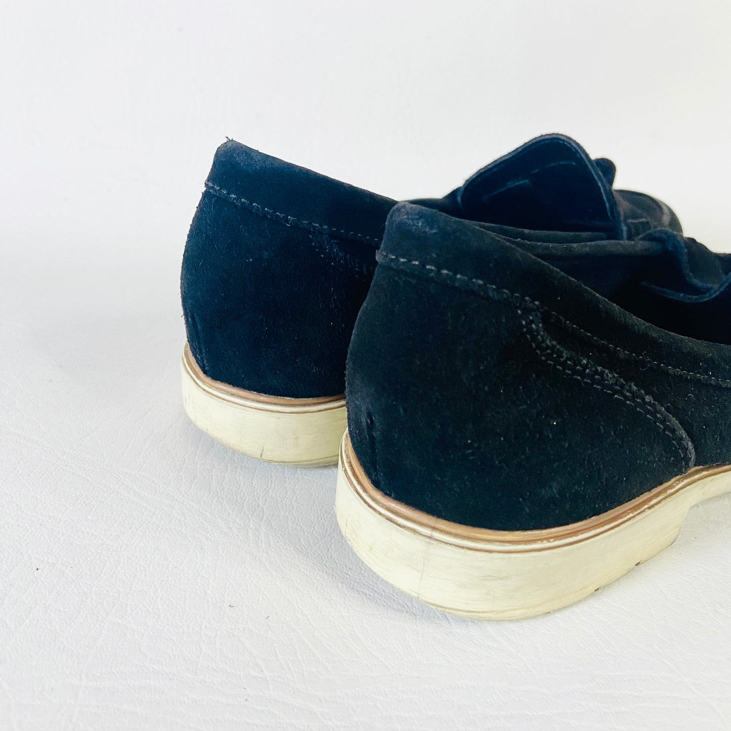 Kurt Geiger | Black Suede Leather | Tassel Loafers Flat Shoes | Size 6 (39) | Work Casual