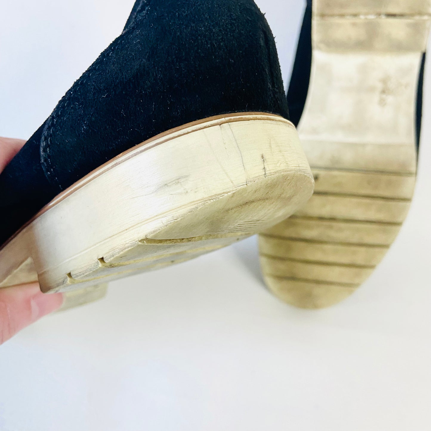 Kurt Geiger | Black Suede Leather | Tassel Loafers Flat Shoes | Size 6 (39) | Work Casual