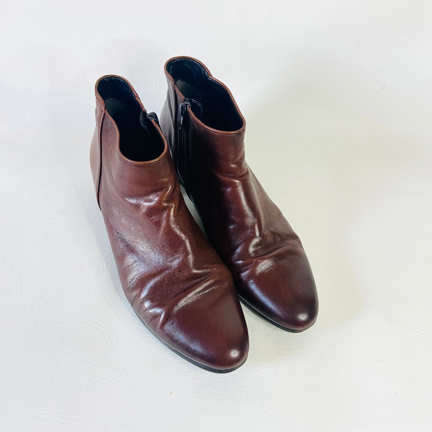 Gabor | Chocolate Brown | Soft Leather Low Heel Ankle Chelsea Boot | Size UK 7