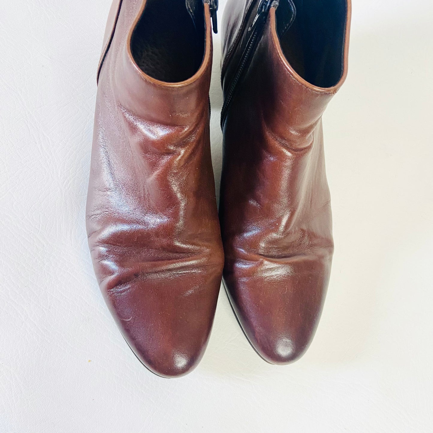 Gabor | Chocolate Brown | Soft Leather Low Heel Ankle Chelsea Boot | Size UK 7