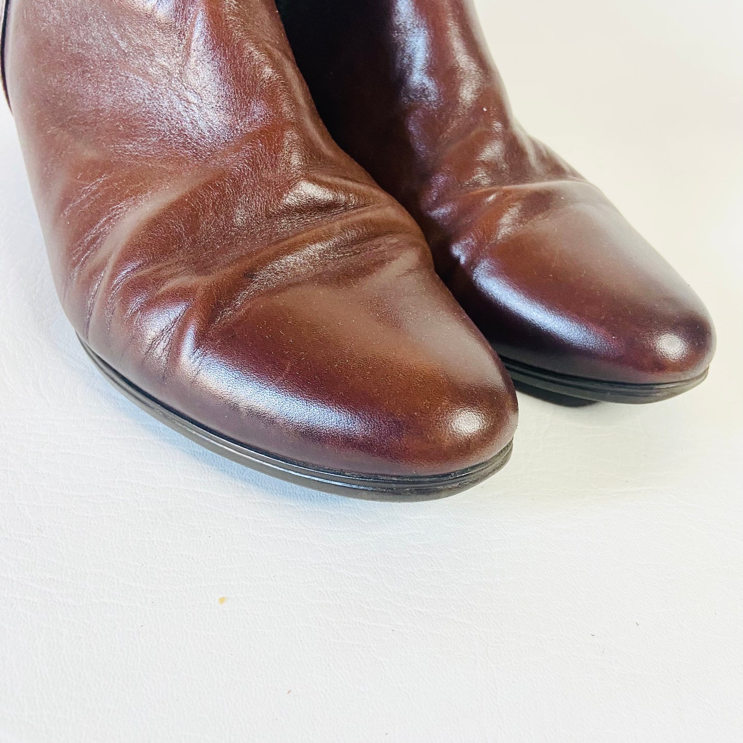 Gabor | Chocolate Brown | Soft Leather Low Heel Ankle Chelsea Boot | Size UK 7