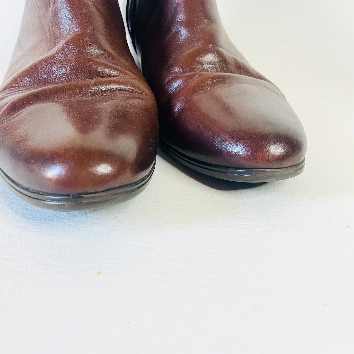 Gabor | Chocolate Brown | Soft Leather Low Heel Ankle Chelsea Boot | Size UK 7