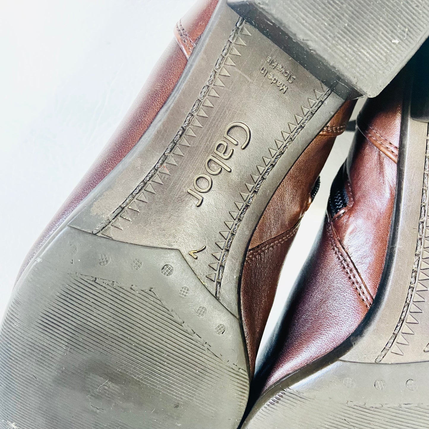 Gabor | Chocolate Brown | Soft Leather Low Heel Ankle Chelsea Boot | Size UK 7