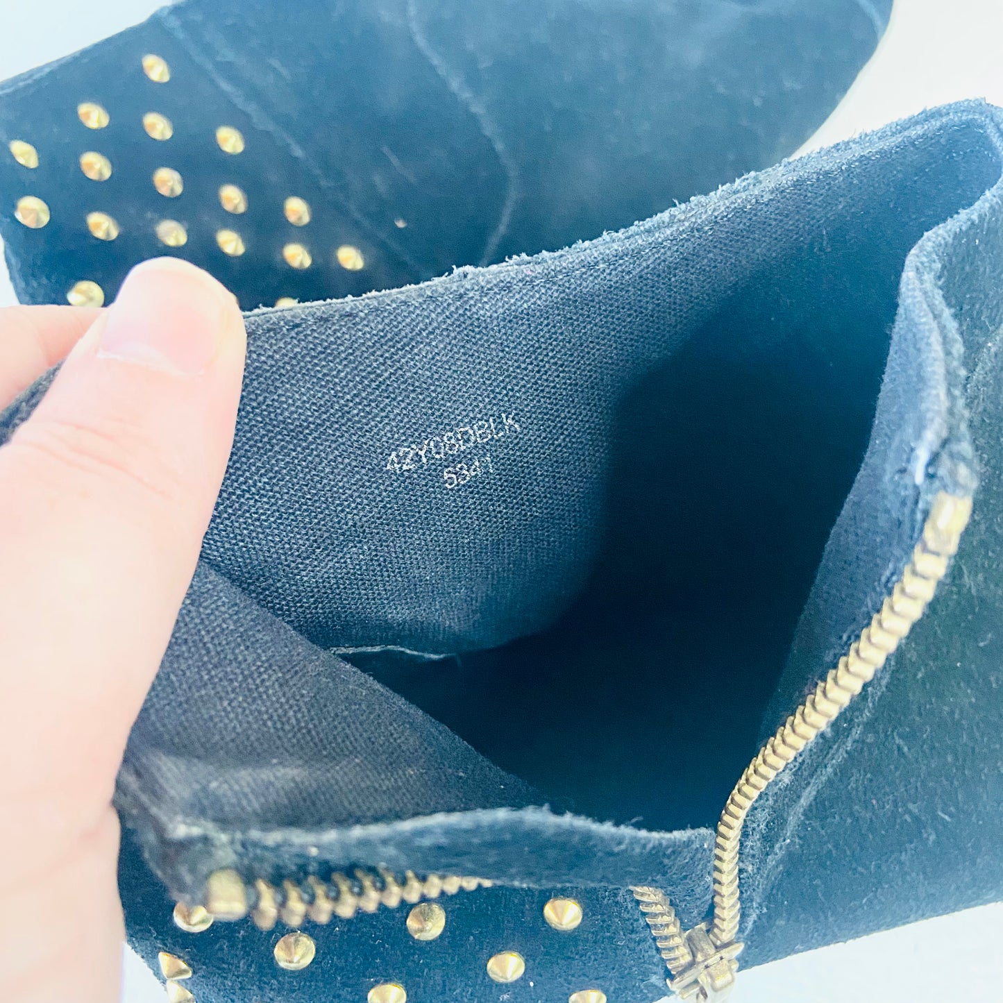 Topshop | Millicent Studded Black Suede Flat Ankle Boots | Edgy Boho Festival | Size 5 (38)
